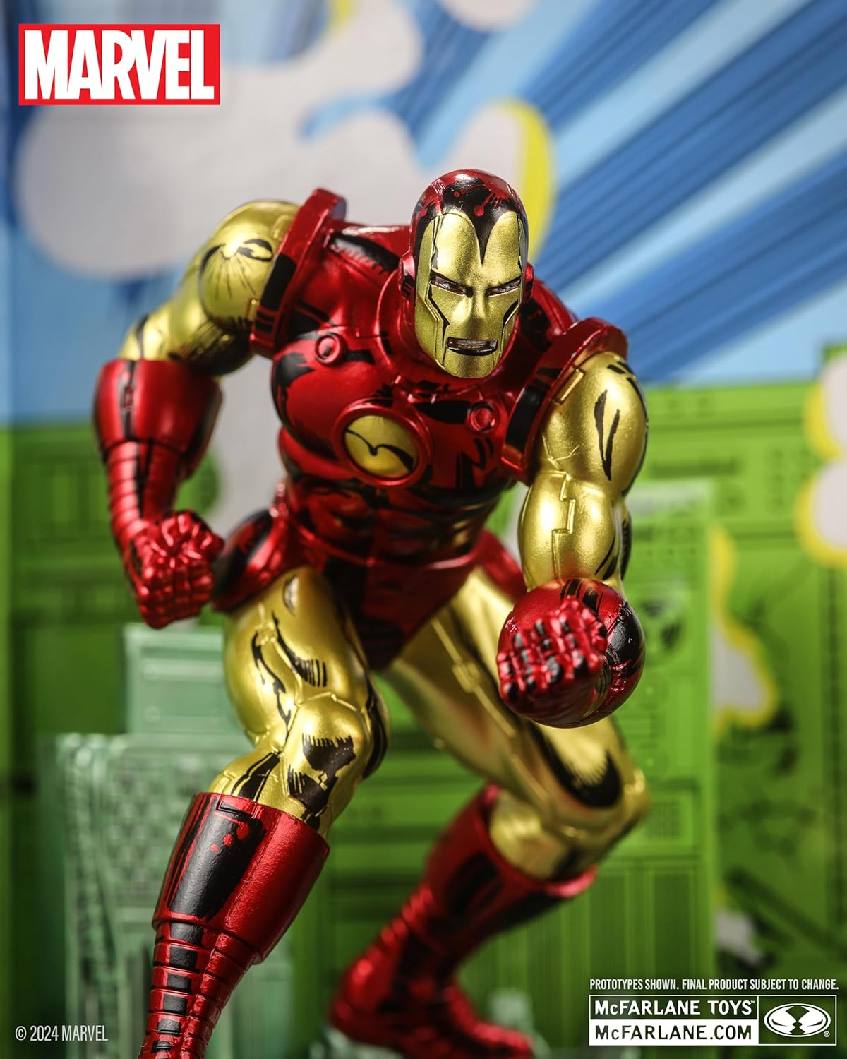 Iron Man (The Invincible Iron Man #126) 1:10th Scale Posed Figure w/Scene - McFarlane Toys