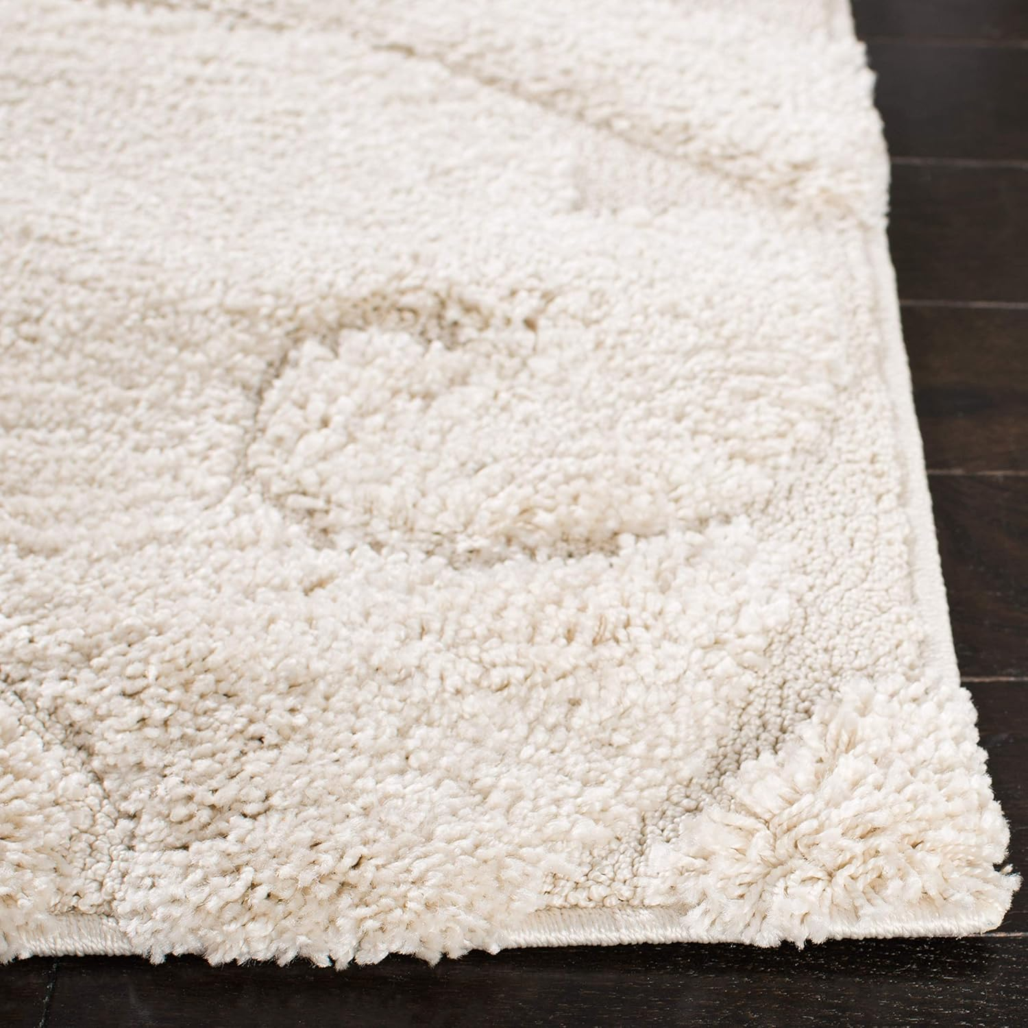 SAFAVIEH Florida Doug Floral Vines Shag Area Rug, Cream, 11' x 11' Square