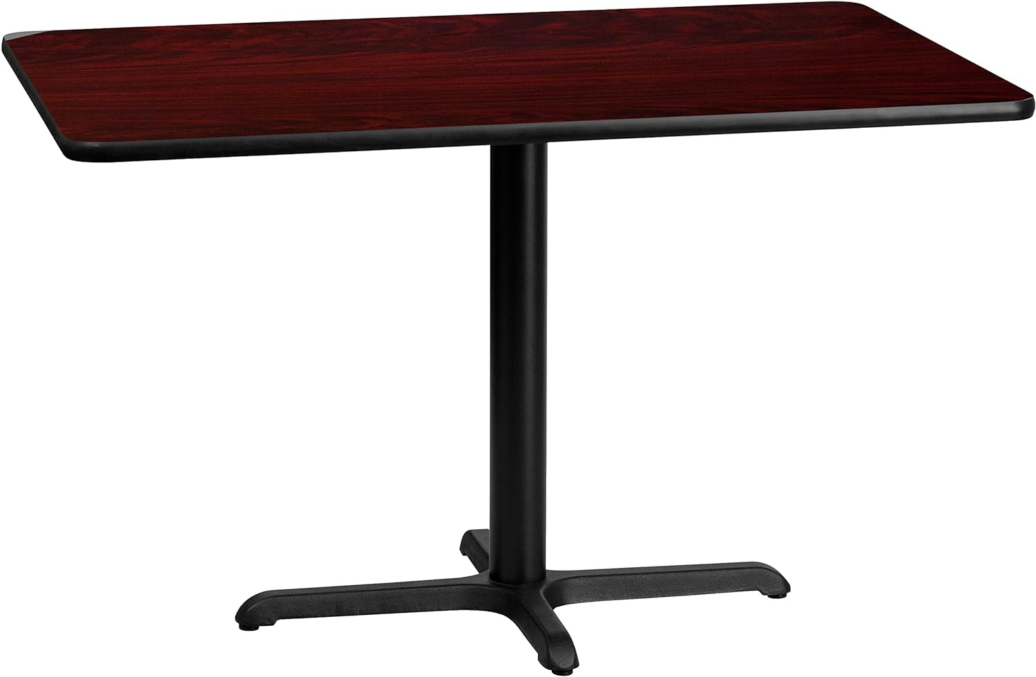 Flash Furniture 30'' x 48'' Rectangular Mahogany Laminate Table Top with 23.5'' x 29.5'' Table Height Base