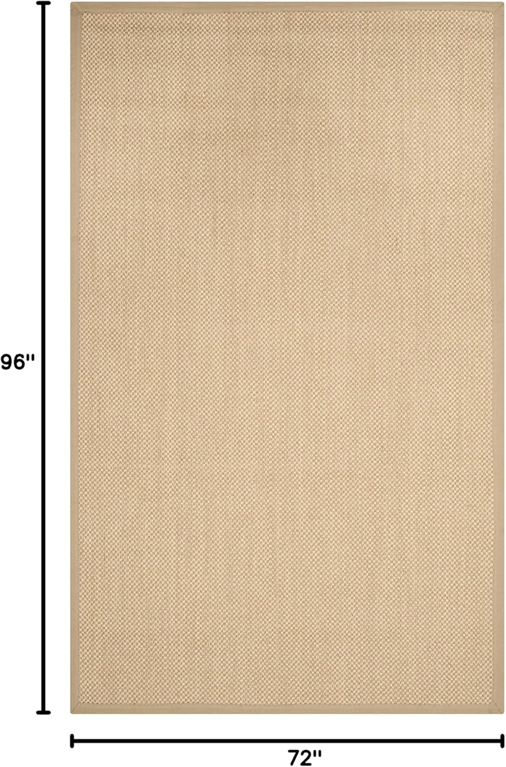 SAFAVIEH Natural Fiber Jovana Solid Area Rug, Maize/Linen, 6' x 8'
