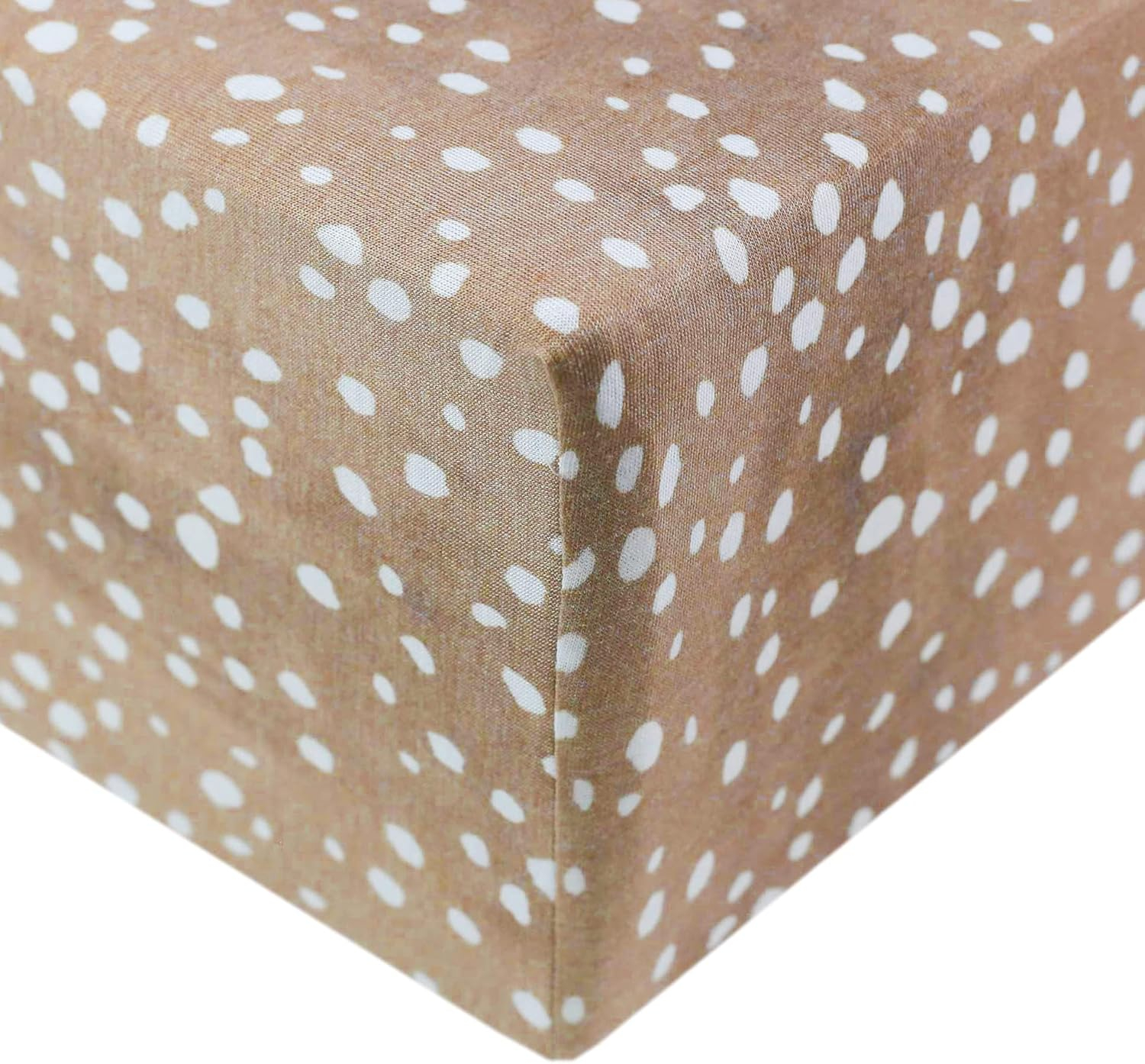 Copper Pearl Premium Knit Baby Crib Sheets for Standard Mattresses, Fitted Crib Sheets for Boys and Girls, Breathable and Soft, Fawn