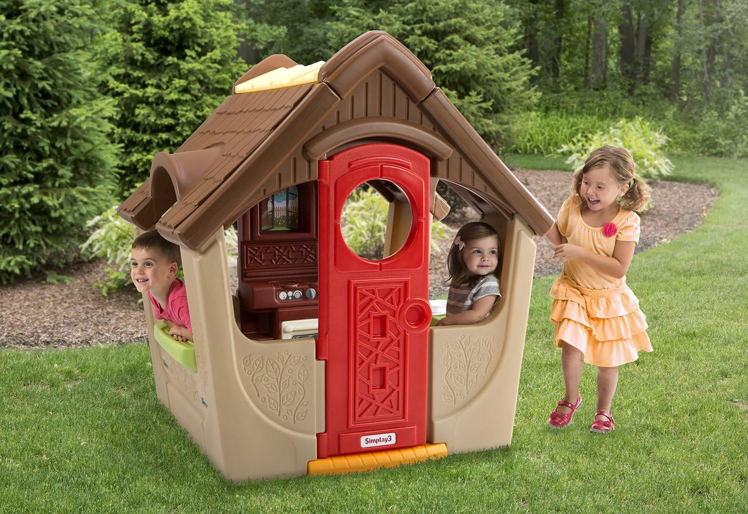 Simplay3 Garden View Cottage for Toddlers, Includes Kitchen and Fireplace