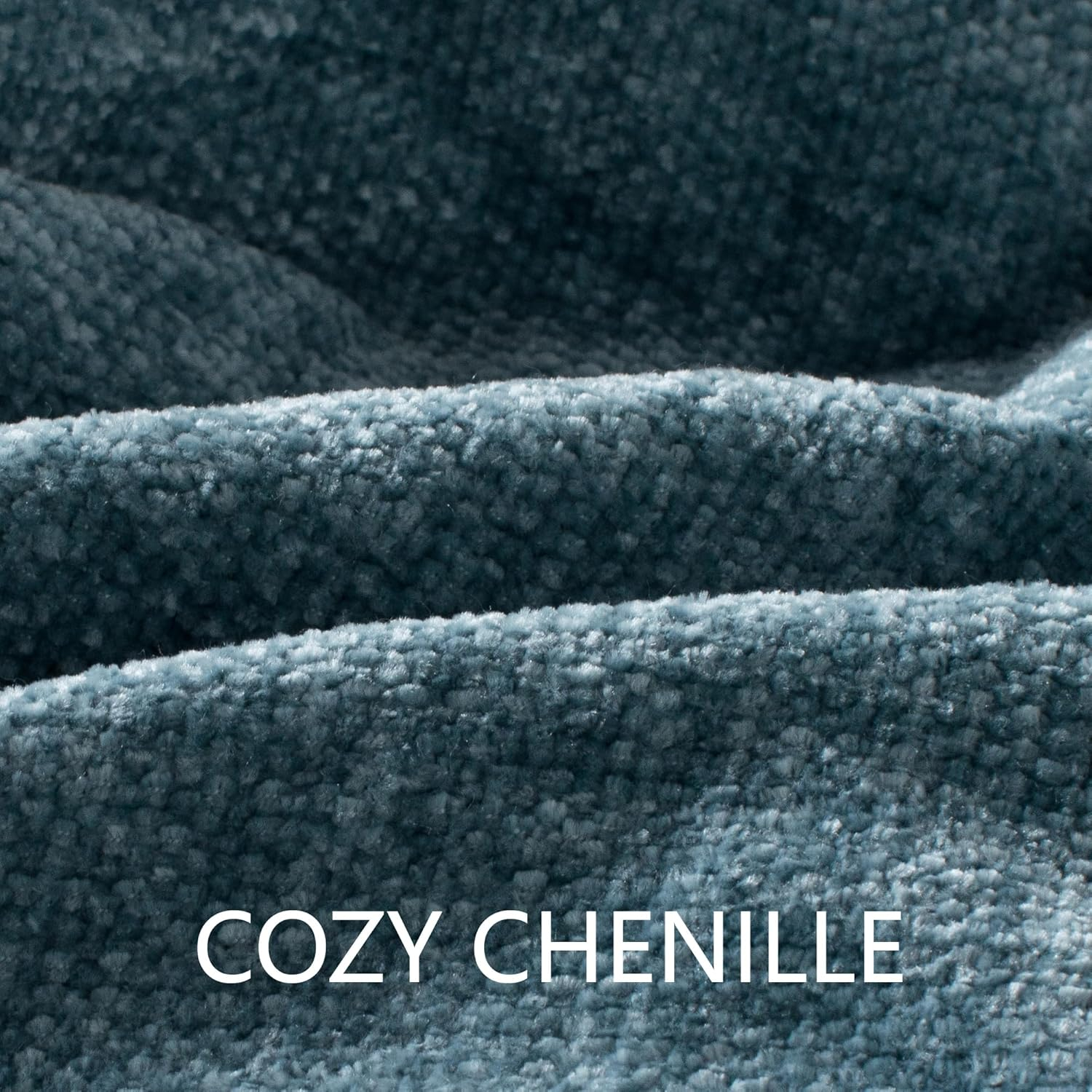 Chenille Throw Blanket for Couch 50"X 60", Soft Cozy Throws with Fringe Tassel for Bed Sofa Chair Cover, Lightweight Knitted Decorative Boho Blankets for Living Room, Dusty Blue