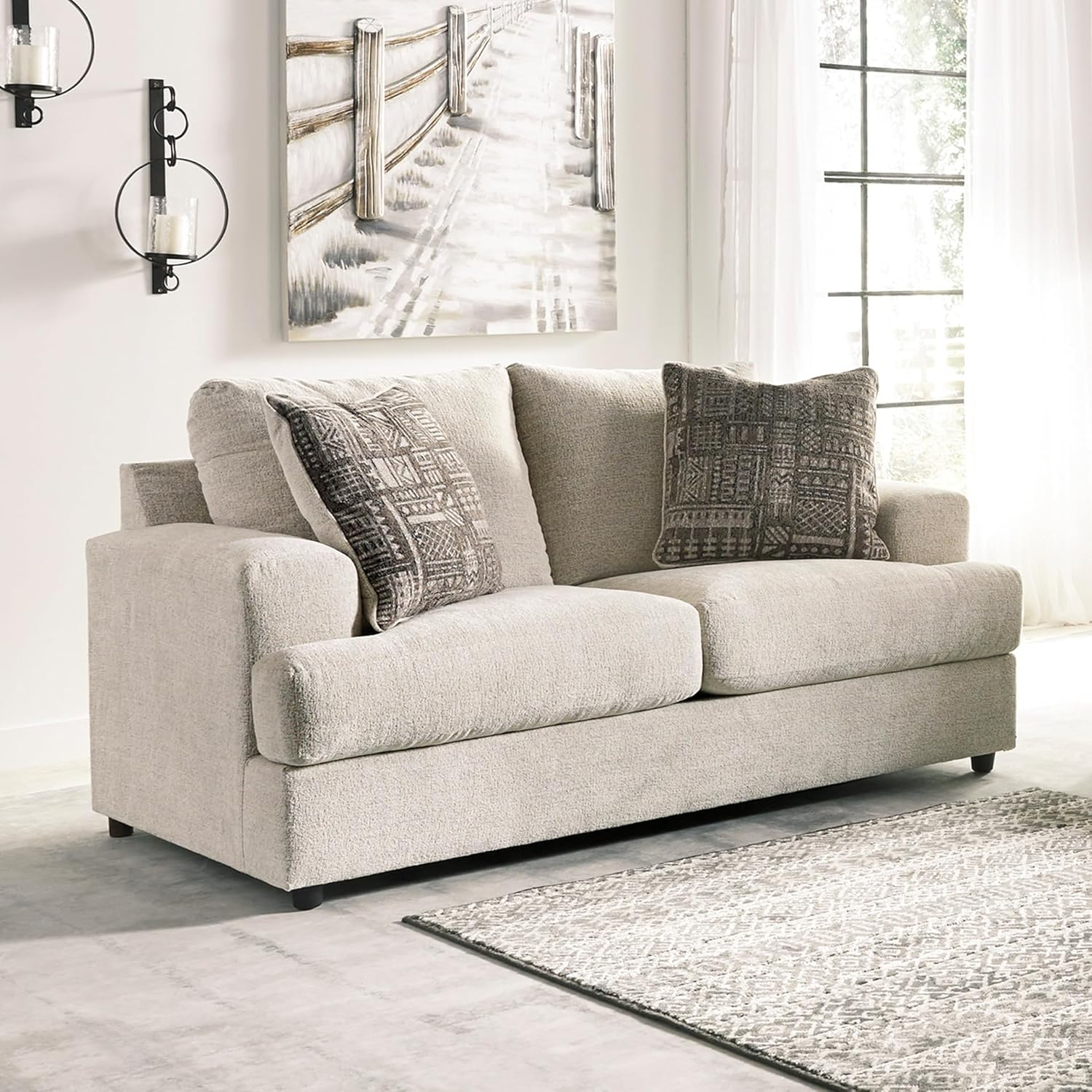 Signature Design by Ashley Soletren Loveseat in Stone