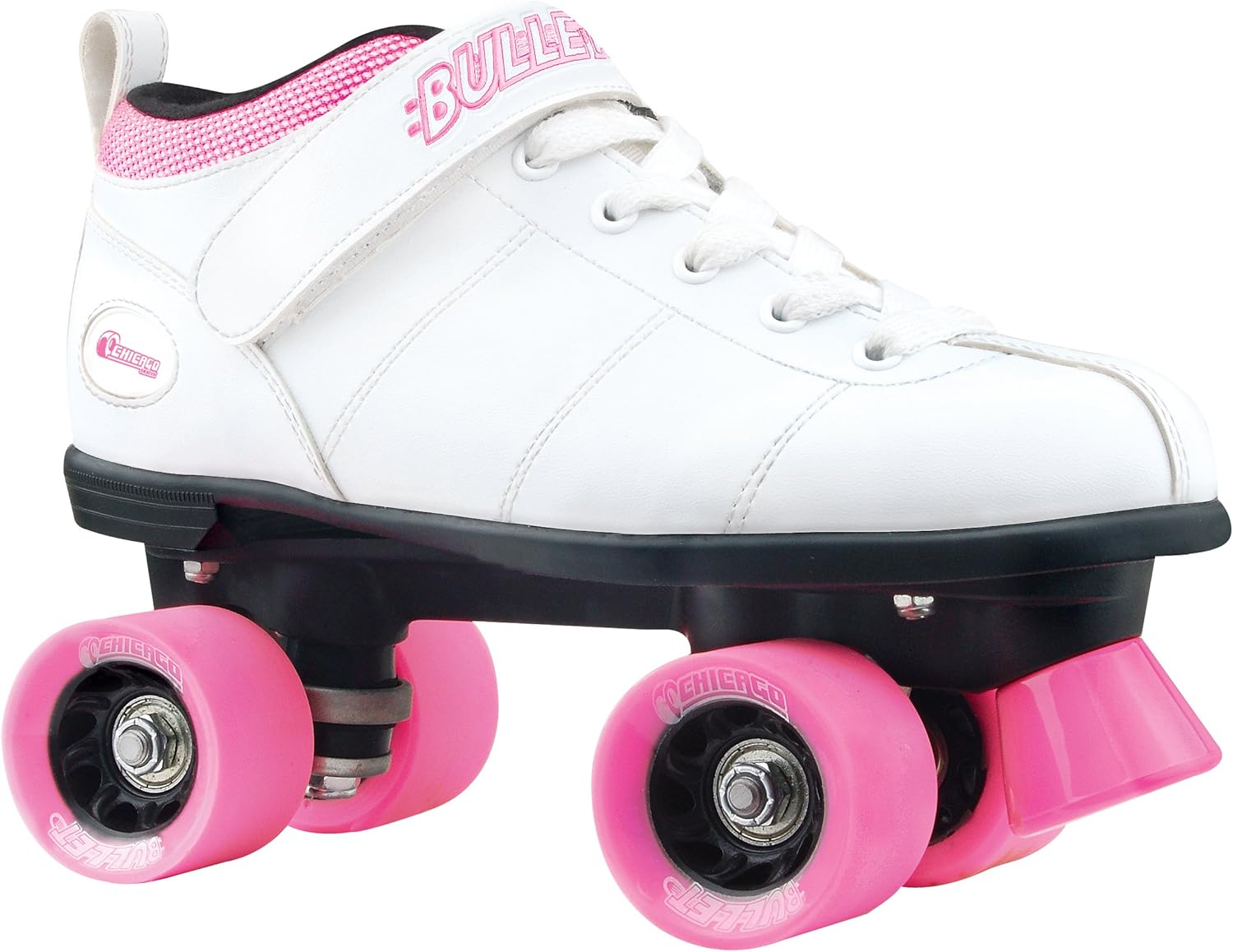 Chicago Ladies Bullet Speed Skates White Classic Quad Roller Skate, Size 9