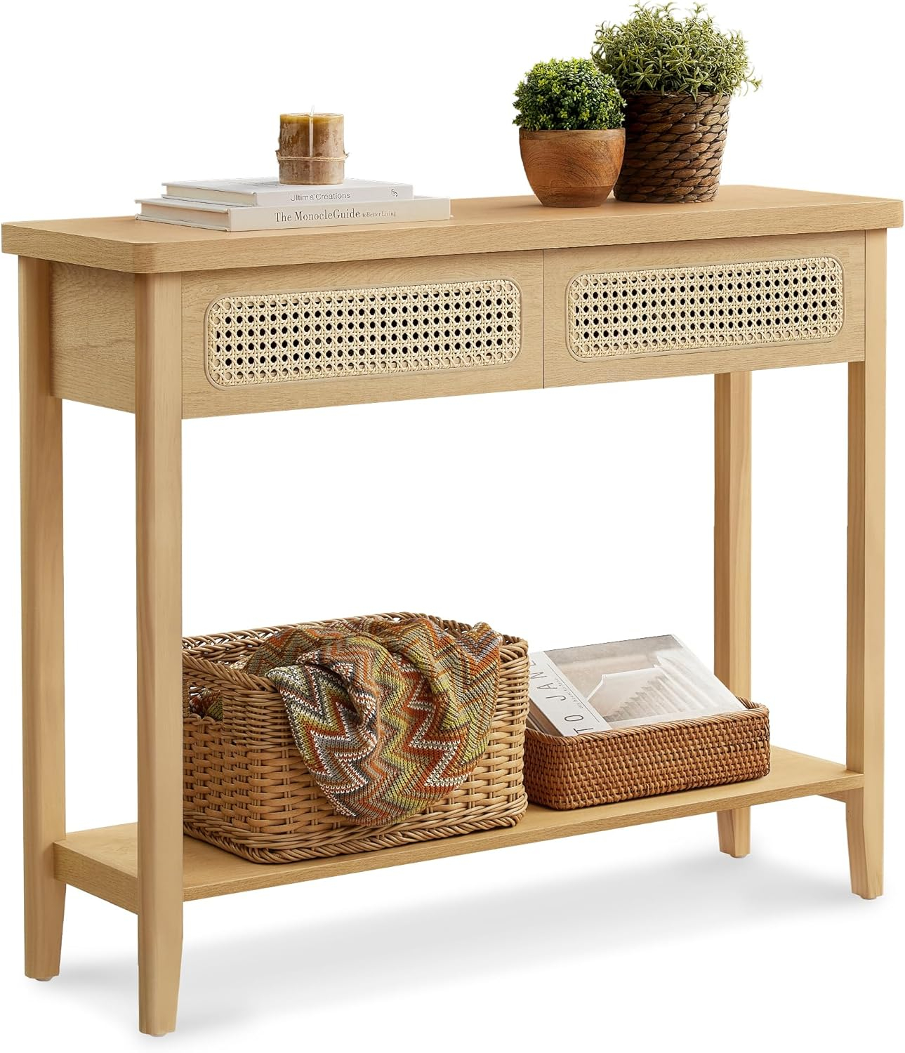 VASAGLE Console Table, Beige ULNT016Y57
