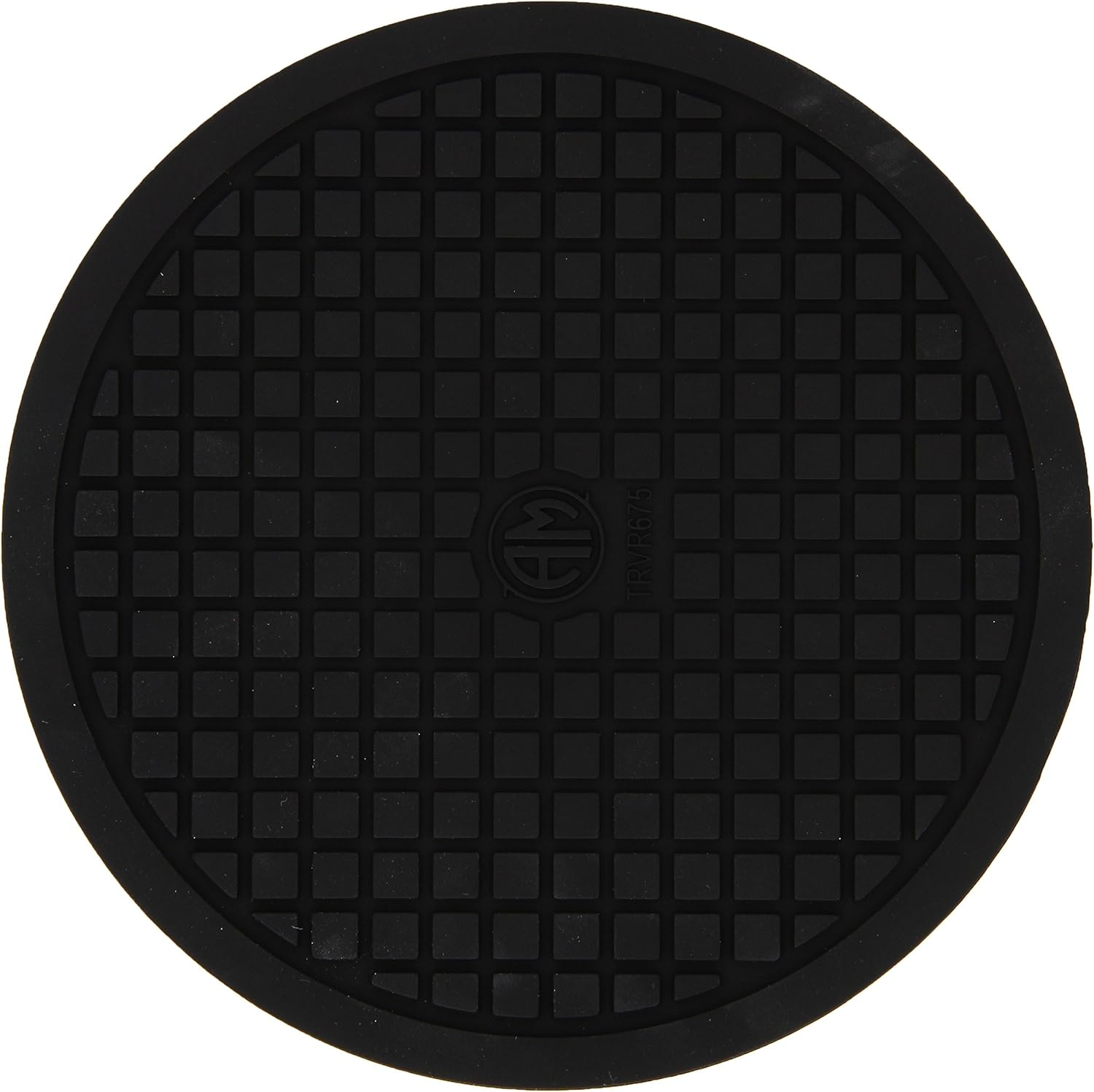 Black Round Silicone Heat-Resistant Kitchen Trivet, 6.75"