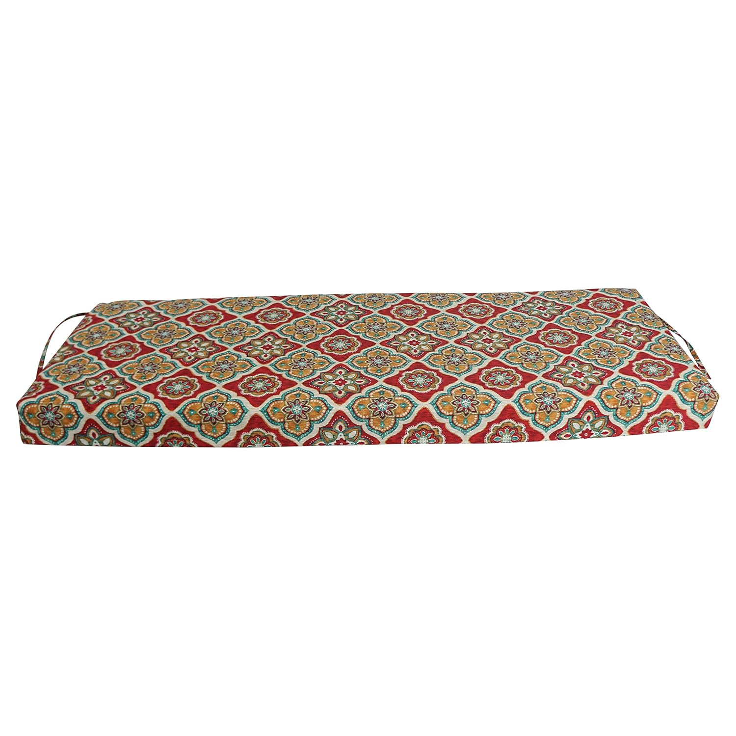 Blazing Needles Outdoor Bench Cushion, 54" x 19", Adonis Jewel