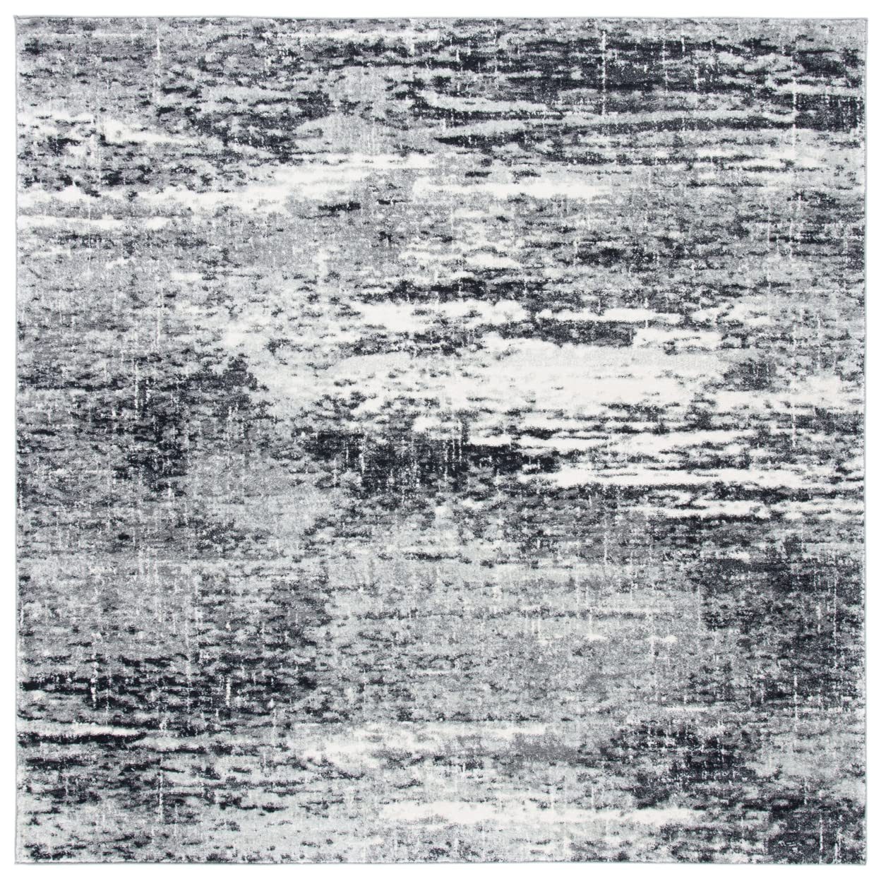 SAFAVIEH Evoke Frosina Abstract Runner Rug, Ivory/Dark Grey, 2'2" x 5'