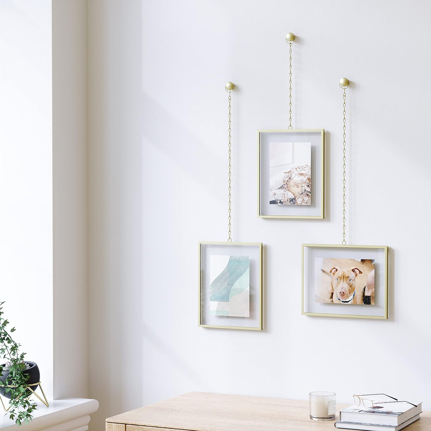 Umbra Fotochain 8x10 Picture Frame, 5" x 7", Set of 3