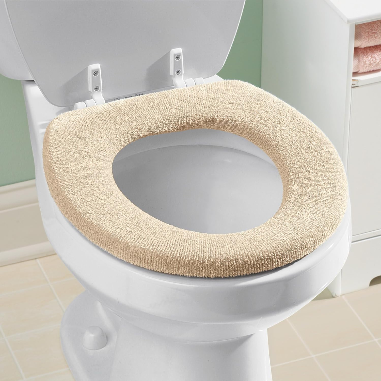 Miles Kimball  Ivory Lid and Toilet Seat Cover Set