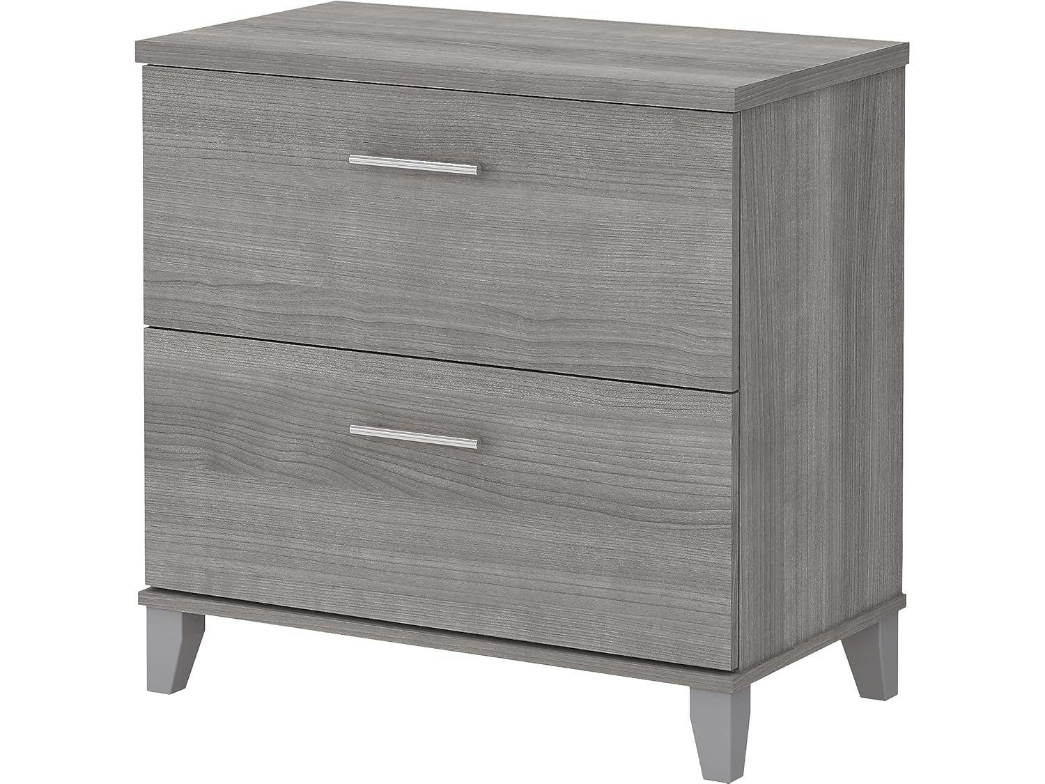 Bush Furniture Somerset Lateral File Cabinet, 2 Drawer, Platinum Gray