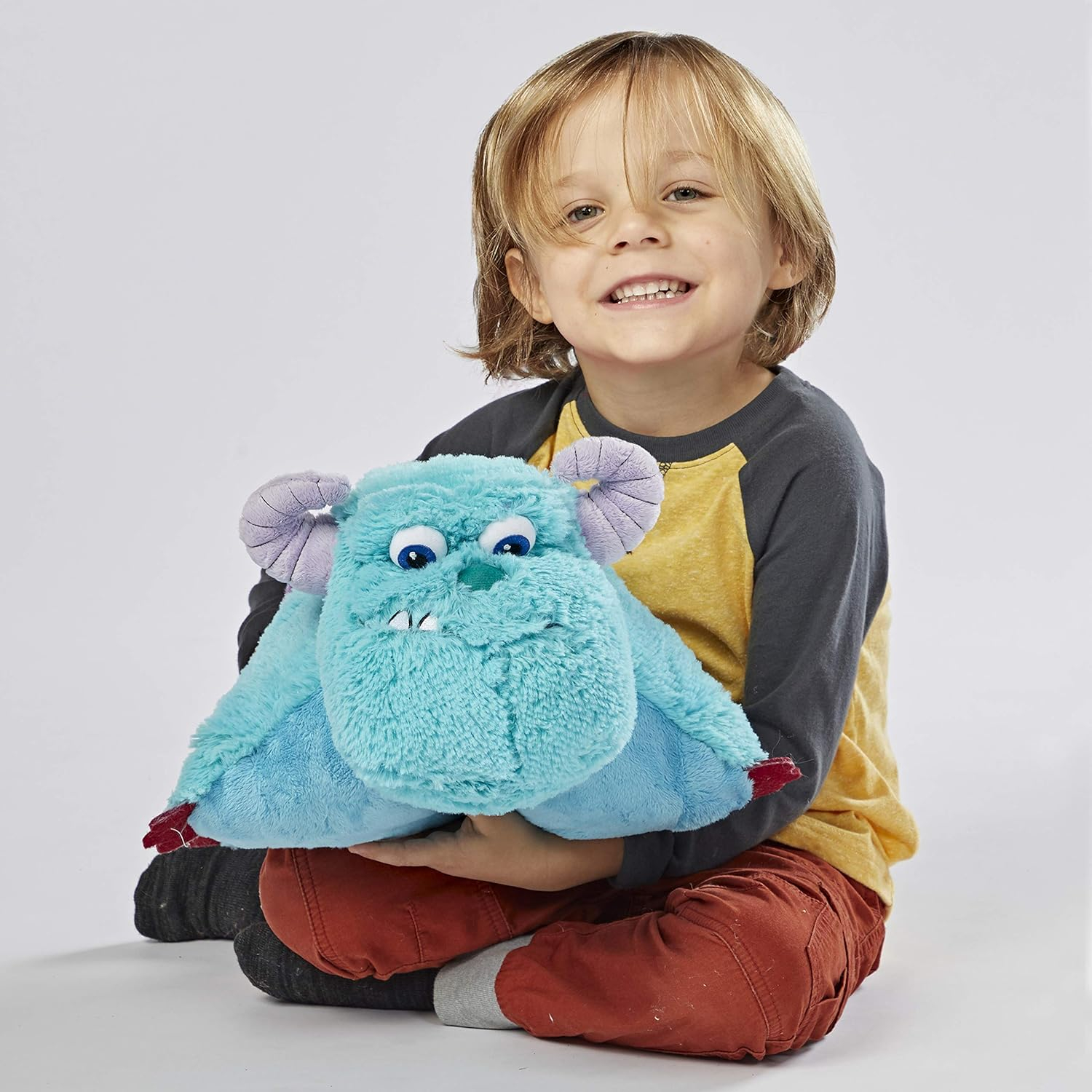 Pillow Pets Monsters Inc 16"" Sulley Stuffed Animal, Disney Monsters University Plush Toy