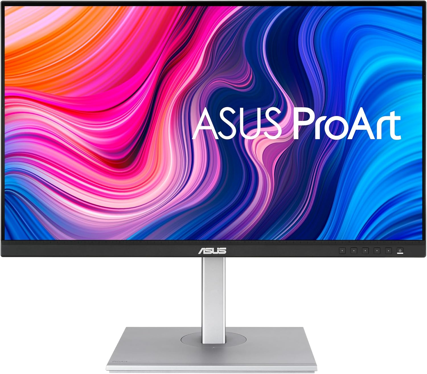ASUS ProArt PA278CV Professional Monitor – 27", IPS, QHD (2560 x 1440), 100% sRGB, 100% Rec. 709, Color Accuracy ΔE < 2, Calman Verified, USB-C, DisplayPort Daisy-chaining, ProArt Preset,  Ergo Stand