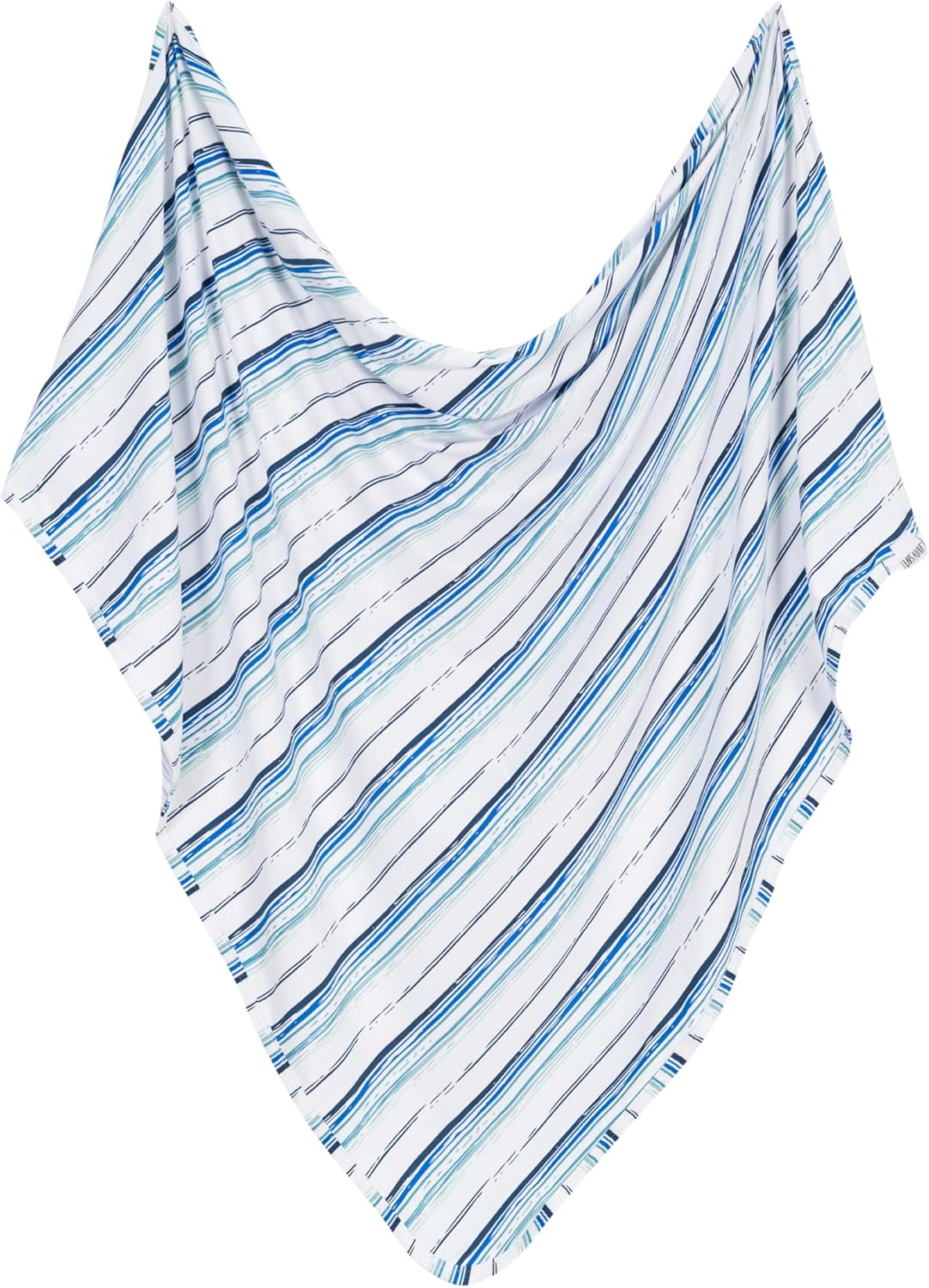Lars & Lola Swaddle Blanket, Baby Girl or Baby Boy Swaddle, 31.5 x 31.5 inch soft Newborn Swaddle Set for Newborn Girls and Boys, Ocean Stripe