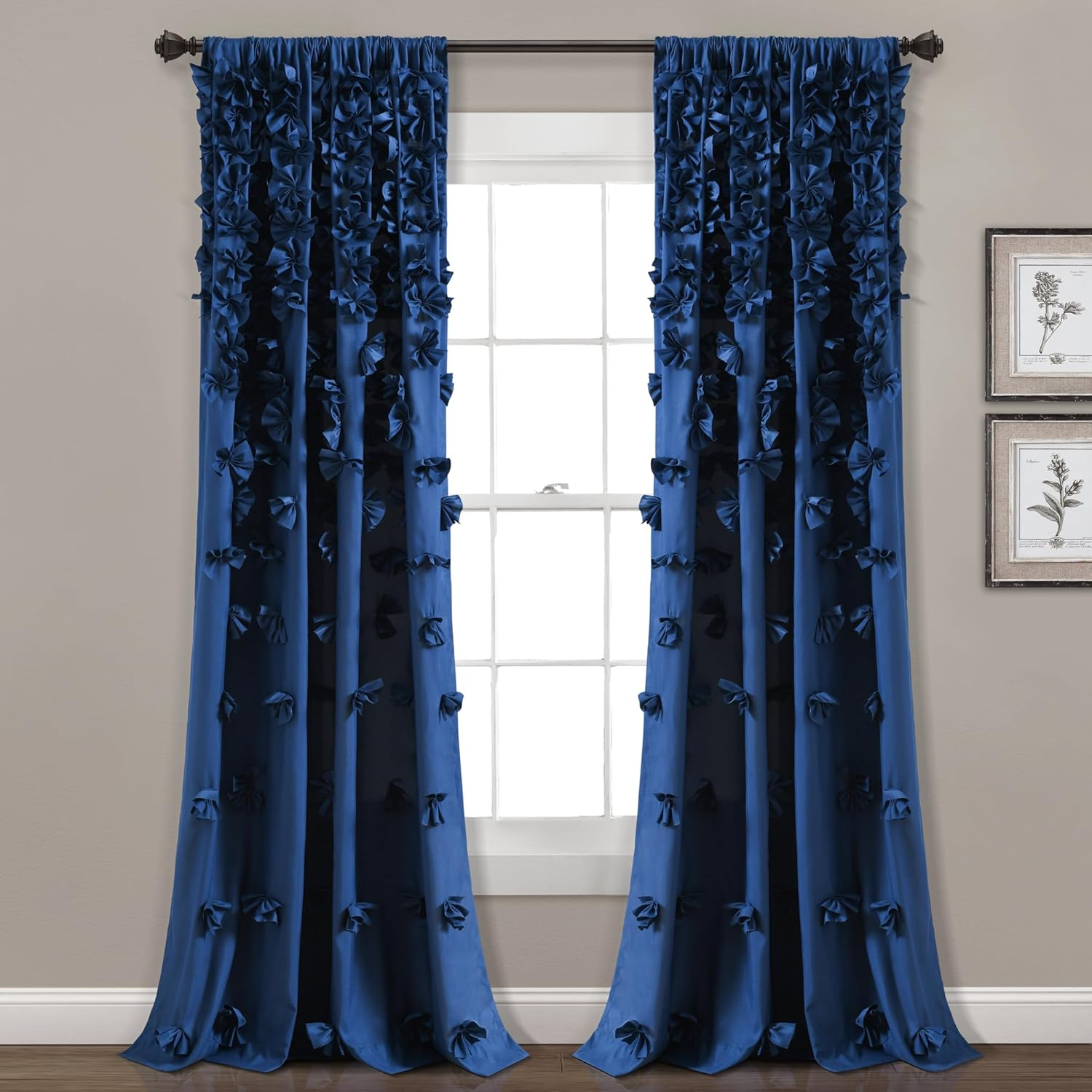 Lush Decor Riley Rod Pocket Curtain Panel