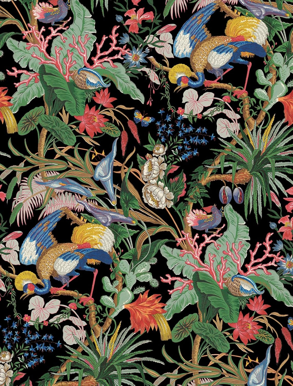 NextWall Ebony Tropical Canopy Peel and Stick Wallpaper