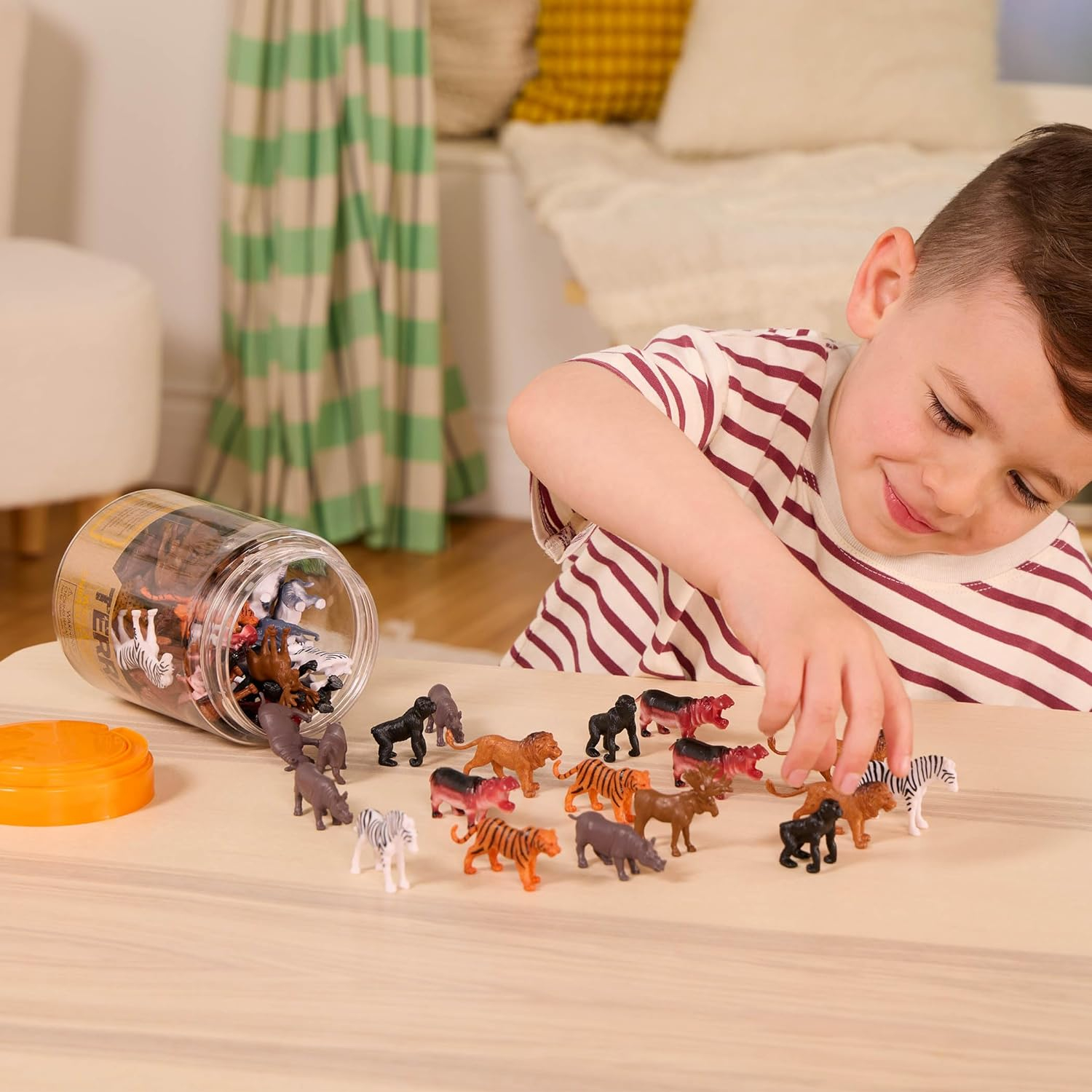 Terra Wild Animal Figures, 60-Piece Set