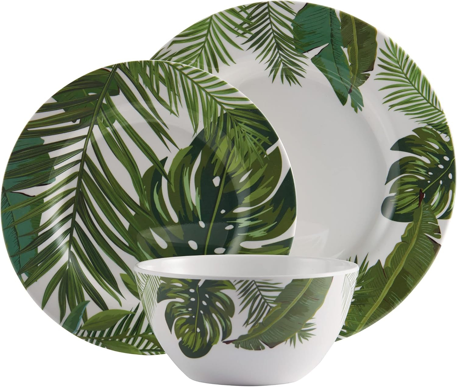 Fitz and Floyd Tropical Fun Melamine 12 Piece Set, Service for 4