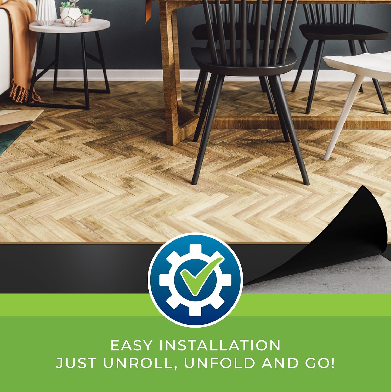MoistureBarrier MP Global Products Moisture/Vapor Barrier Underlayment for Laminate, Engineered and Hardwood Floors