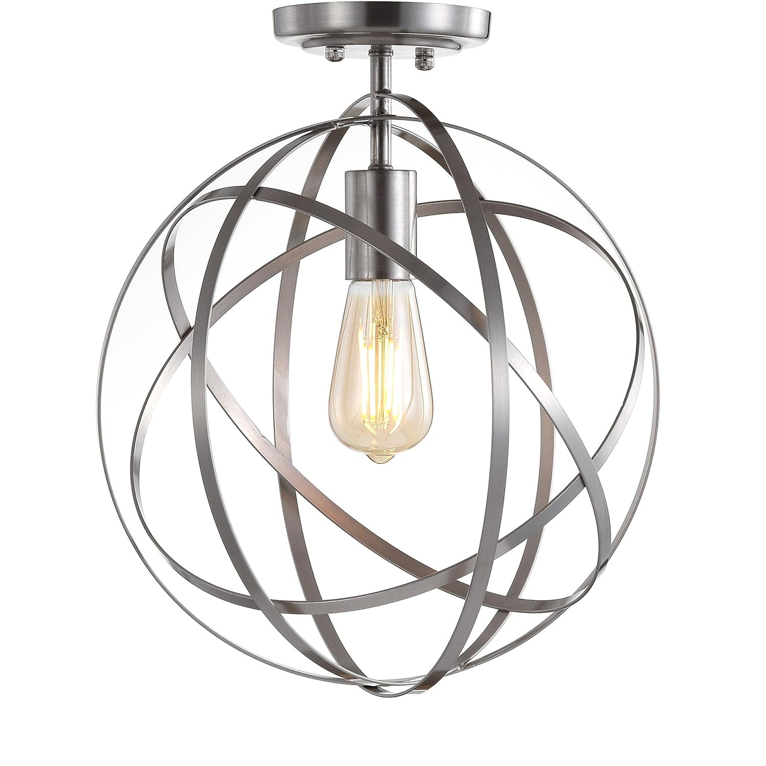 Alma 13" Metal LED Flush Mount, Nickel