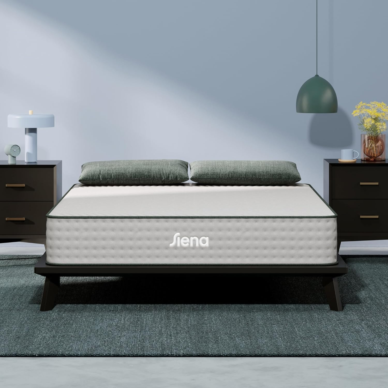 Siena 10” Full Hybrid Firm Mattress - Memory Foam & Innerspring System - 180 Night Trial - Premium Pressure-Relieving Layers - 10 Year Warranty - Mattress in a Box - CertiPUR-US Certified