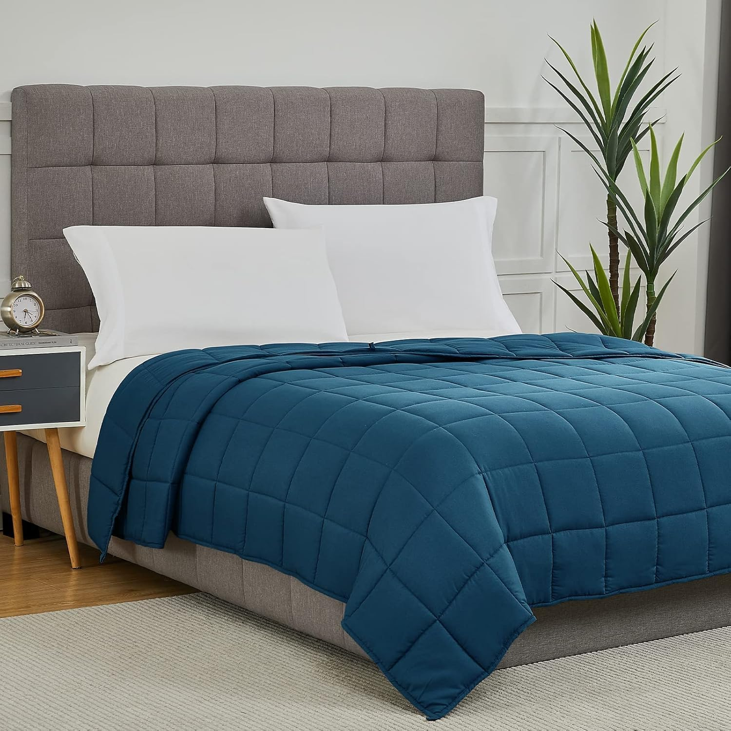 CYMULA Weighted Blanket for Adults (25lbs 80"x87" King Size) - Cooling Breathable Heavy Blankets for Summer Winter - Ultra Microfiber Soft Comfort Blanket with Glass Beads - Gifts for Men/Women