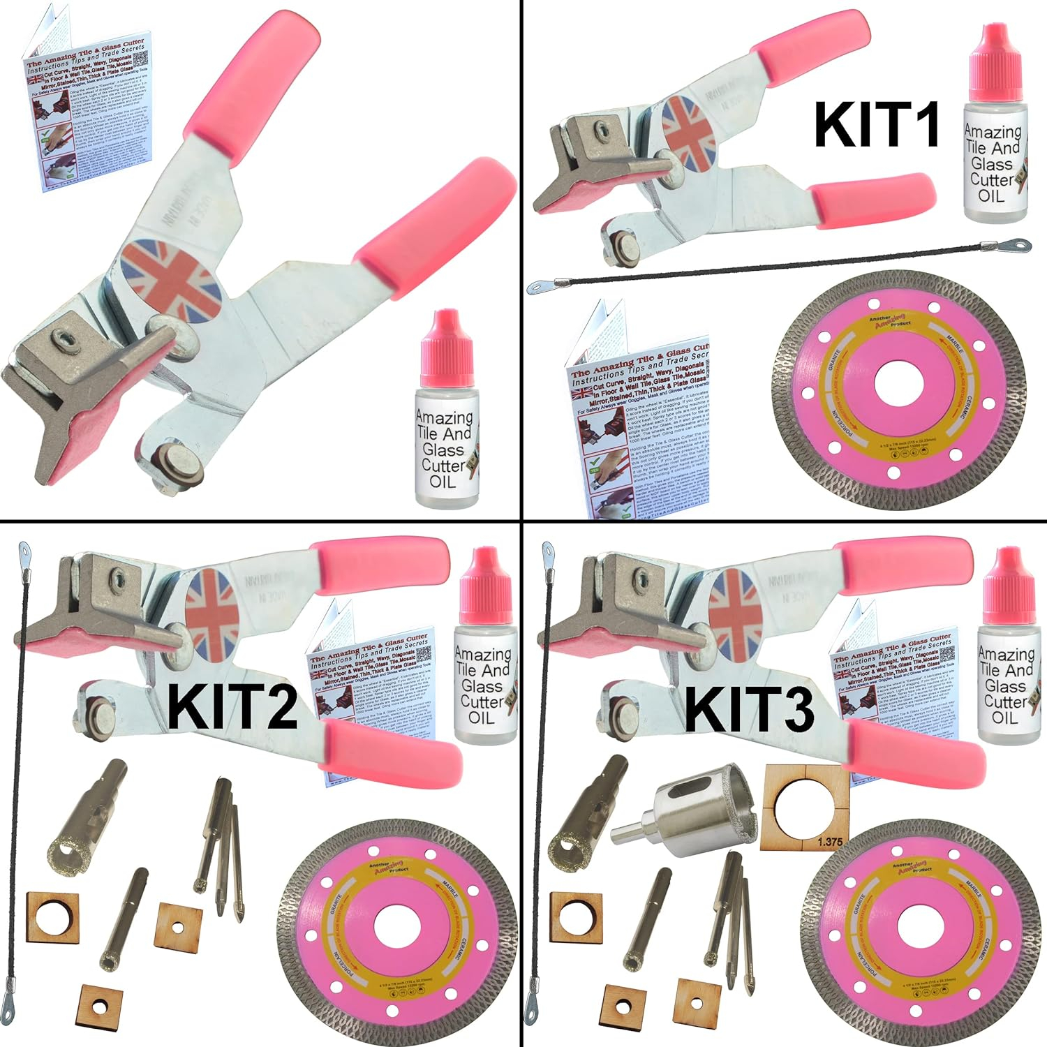 Tile Cutters Tile Tools for Cutting Ceramic Tile Glass Tile Cut Straight Lines and Curved Lines Cleanly No Wet Saw No Mess Cut Faster and Cleaner than a Wet Tile saw Replaceable Blade Cuts 1000 Feet