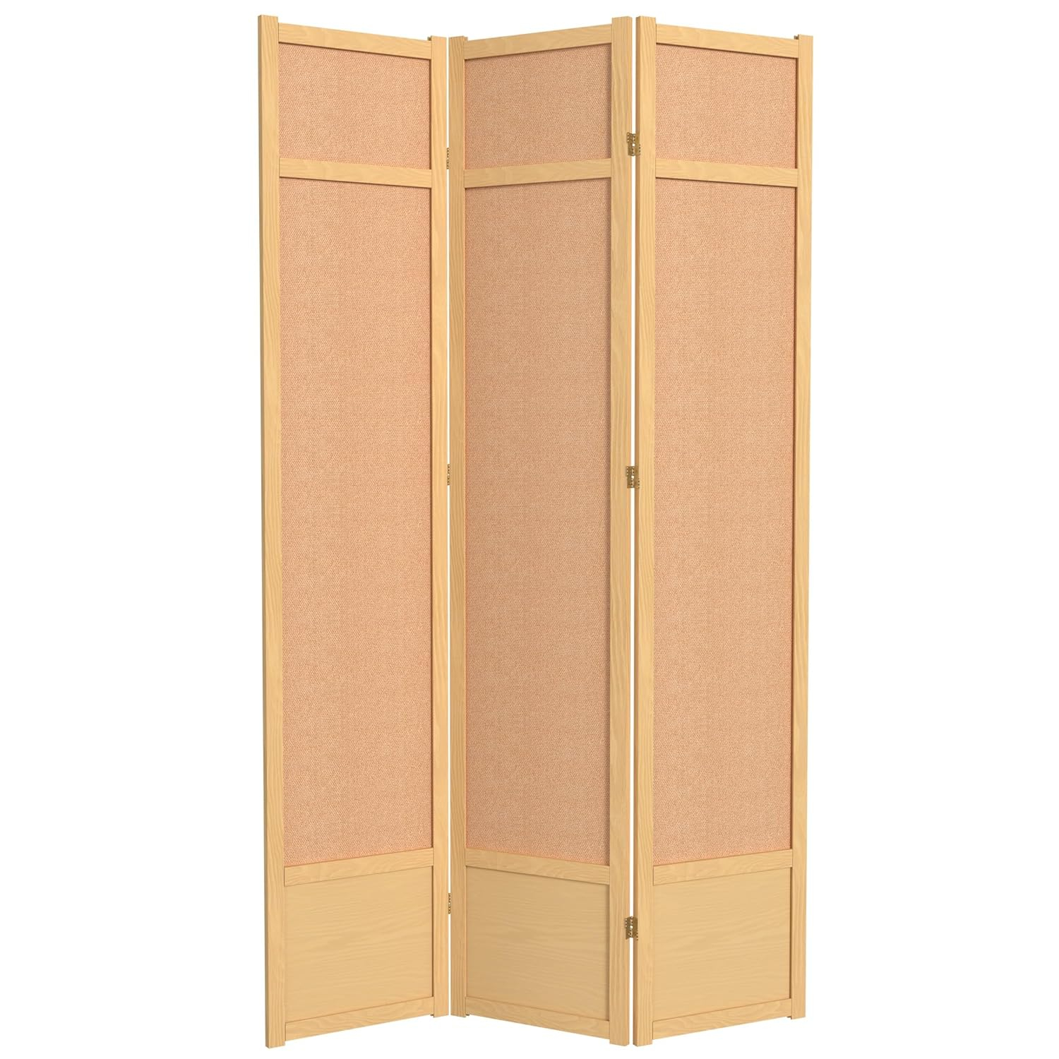 Oriental Furniture 7 Ft Tall Jute Shoji Screen, natural, 3 panel