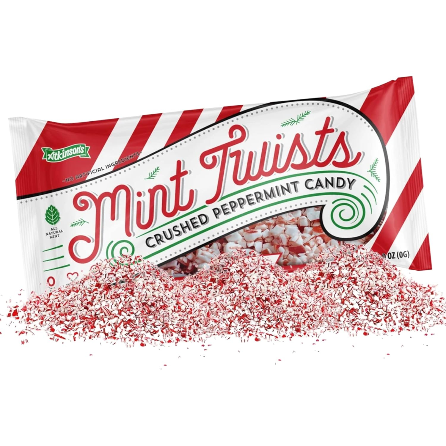 Atkinson's Mint Twists Crushed Peppermint Candy - 8-oz. Bag