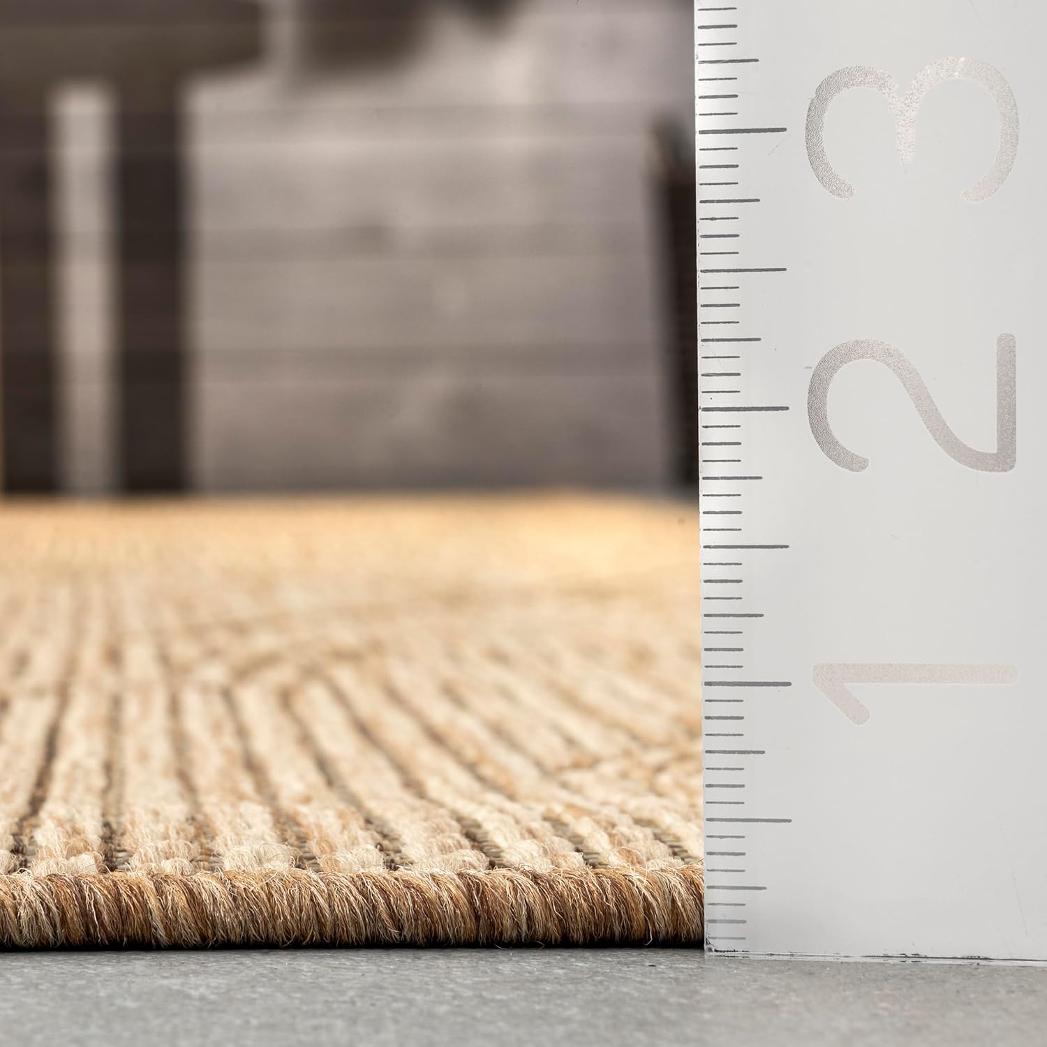 nuLOOM 4' x 6' Outdoor Performance Area Rug, Stain Resistant, Weather Resistant, High Traffic, Patio, Balcony, Outside, Latia Brown