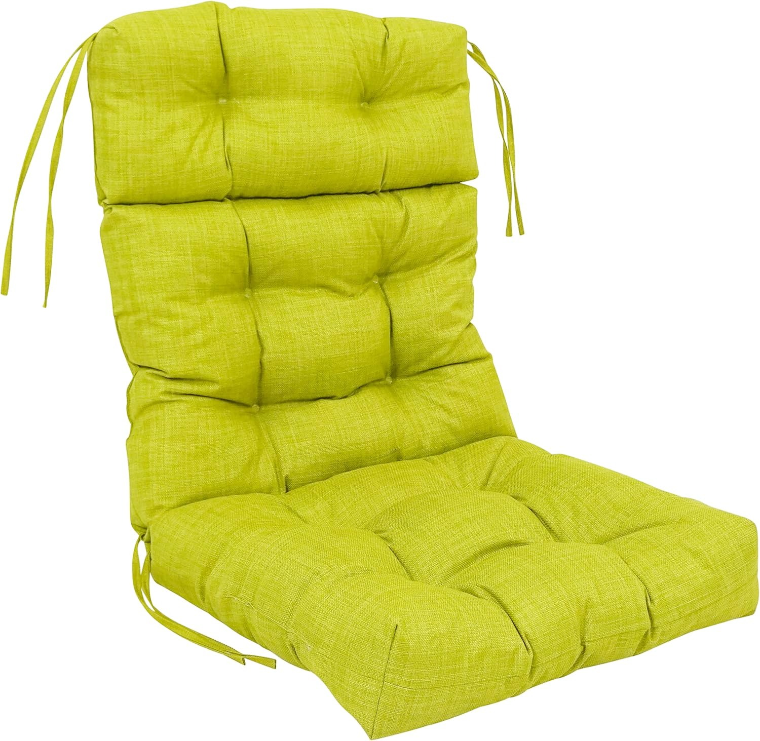 Blazing Needles 20-inch by 42-inch Spun Polyester Solid Outdoor Tufted Chair Cushion