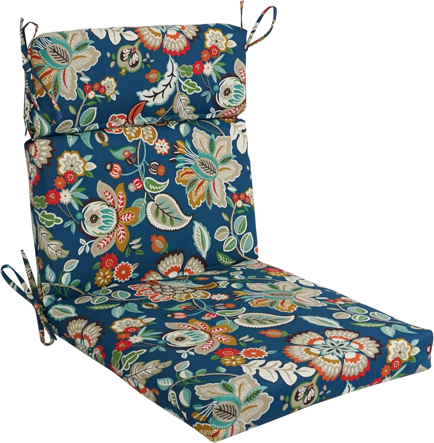 Blazing Needles 20-inch by 42-inch Polyester Patterned Outdoor Seat/ Back Chair Cushion