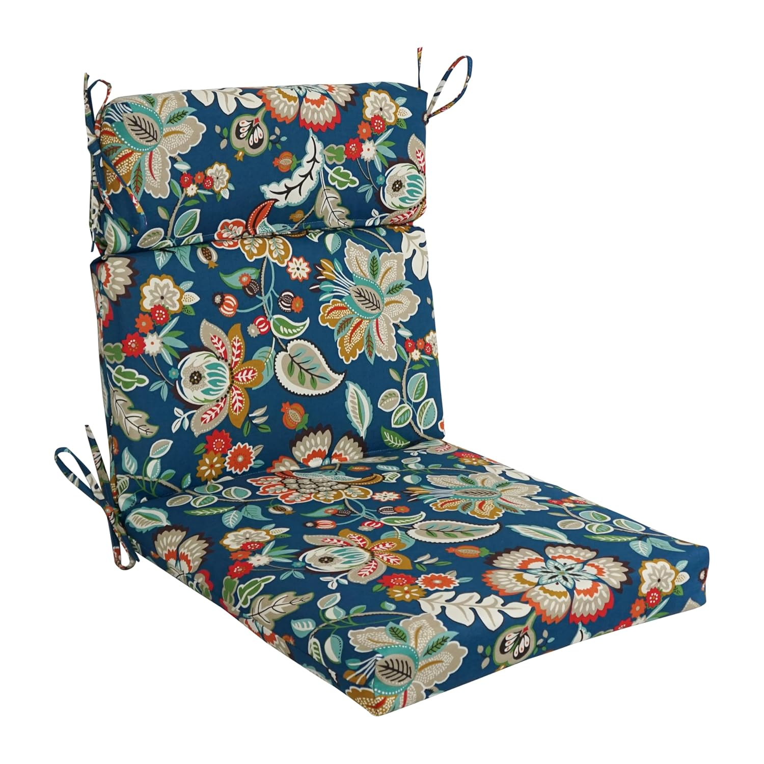 Blazing Needles 20-inch by 42-inch Polyester Patterned Outdoor Seat/ Back Chair Cushion