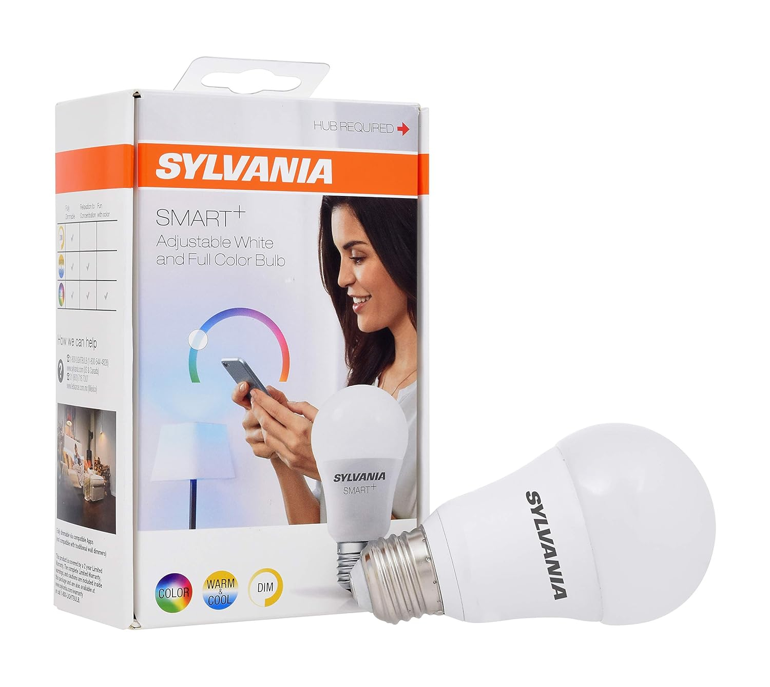 Sylvania SMART+ A19 Smart Light Bulb, 60W Color LED, 1-Pack