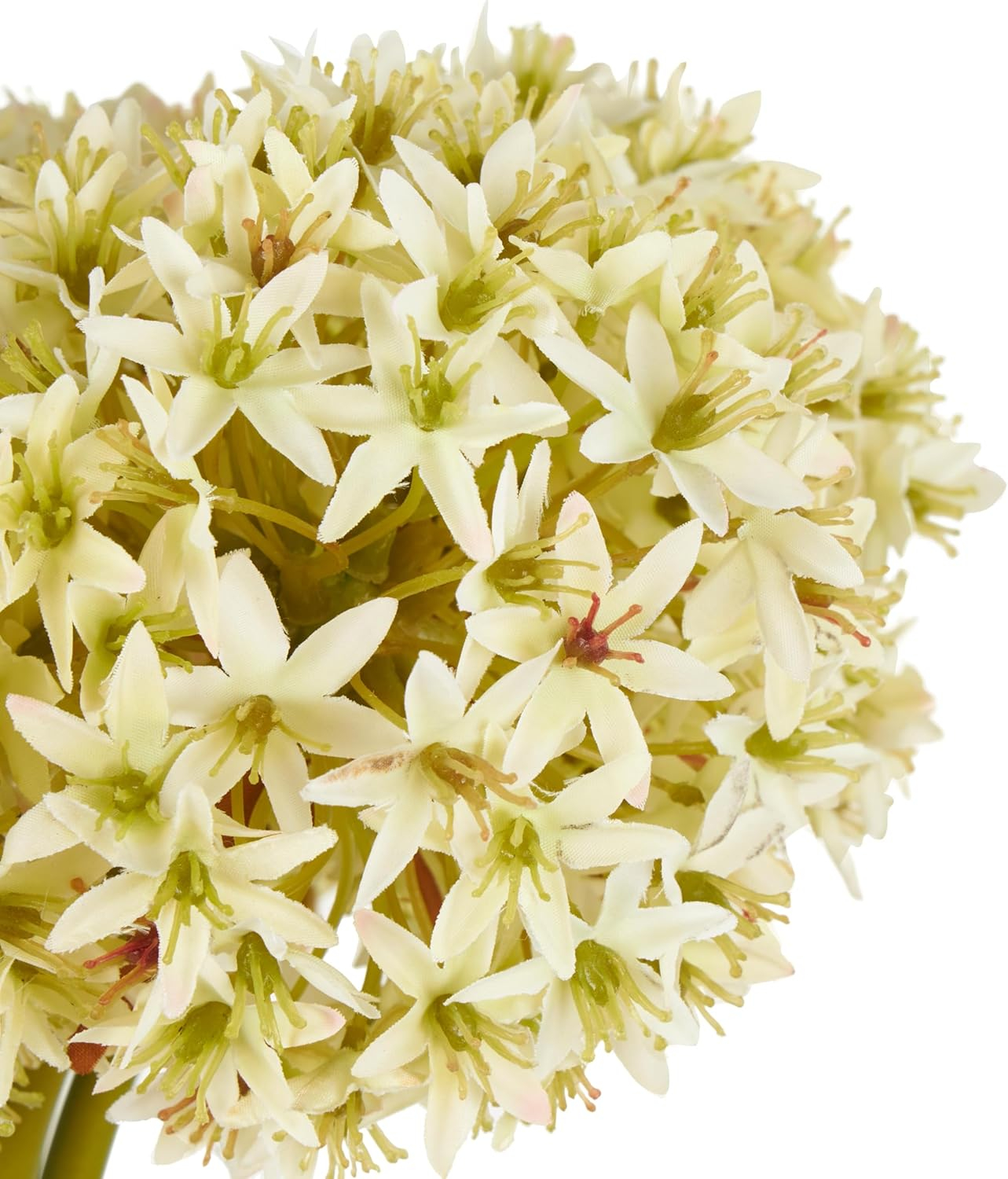 Deco 79 Polyester Allium Artificial Flower Stem Tall, Set of 8 31'H, White