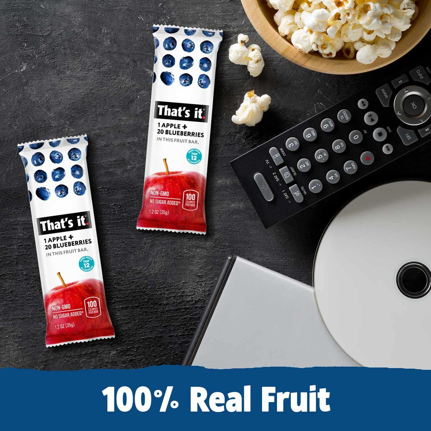 Fruit Bars Snack Gift Box (20 Pack) - 100% Natural, Gluten-Free, Vegan Fruit Snacks Variety Pack