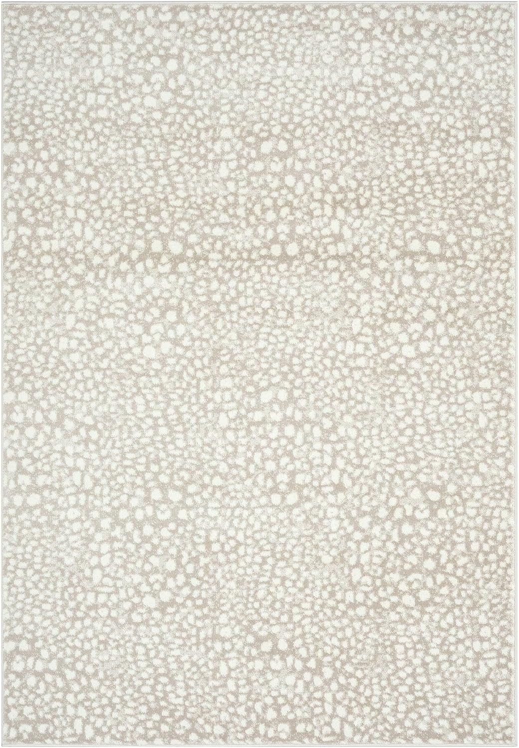 Abani Beige Cheetah Print Area Rug Rugs, Arto Collection - Contemporary Durable Accent Rug (4' x 6')