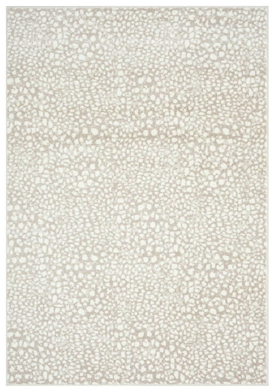 Abani Beige Cheetah Print Area Rug Rugs, Arto Collection - Contemporary Durable Accent Rug (4' x 6')