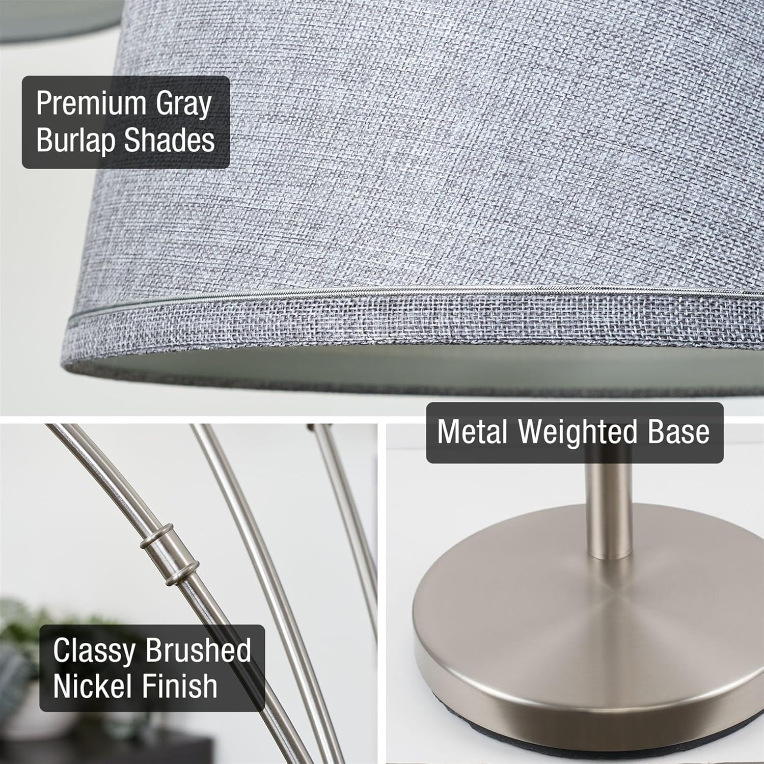 Kira Home Akira 80" Modern 3-Light Arc Floor Lamp with 3-Way Switch, Beige Burlap Drum Shades + Antique Bronze Finish