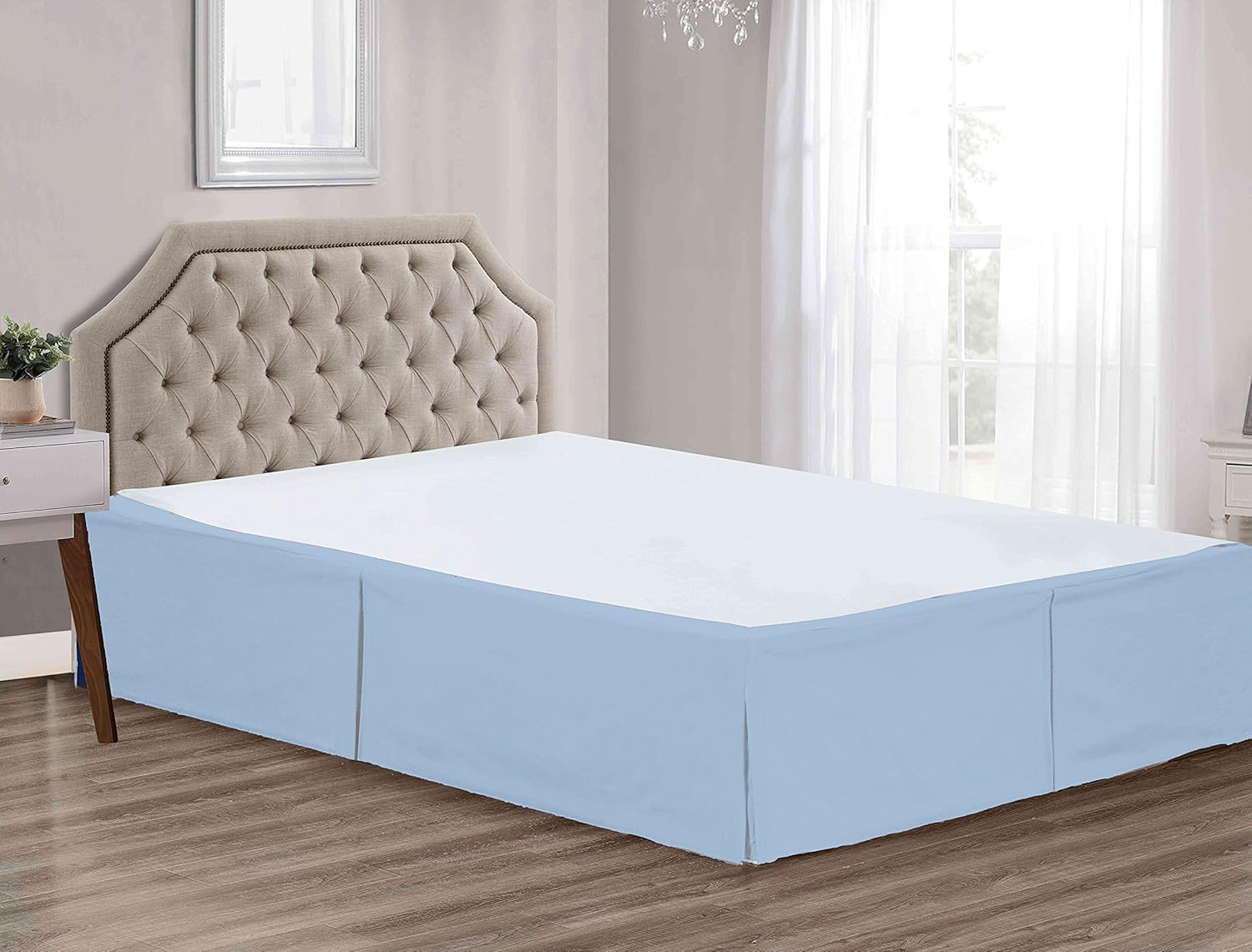 All American Collection New Super Soft Solid Brushed Microfiber 14" Pleated Bed Skirt/ Dust Ruffle