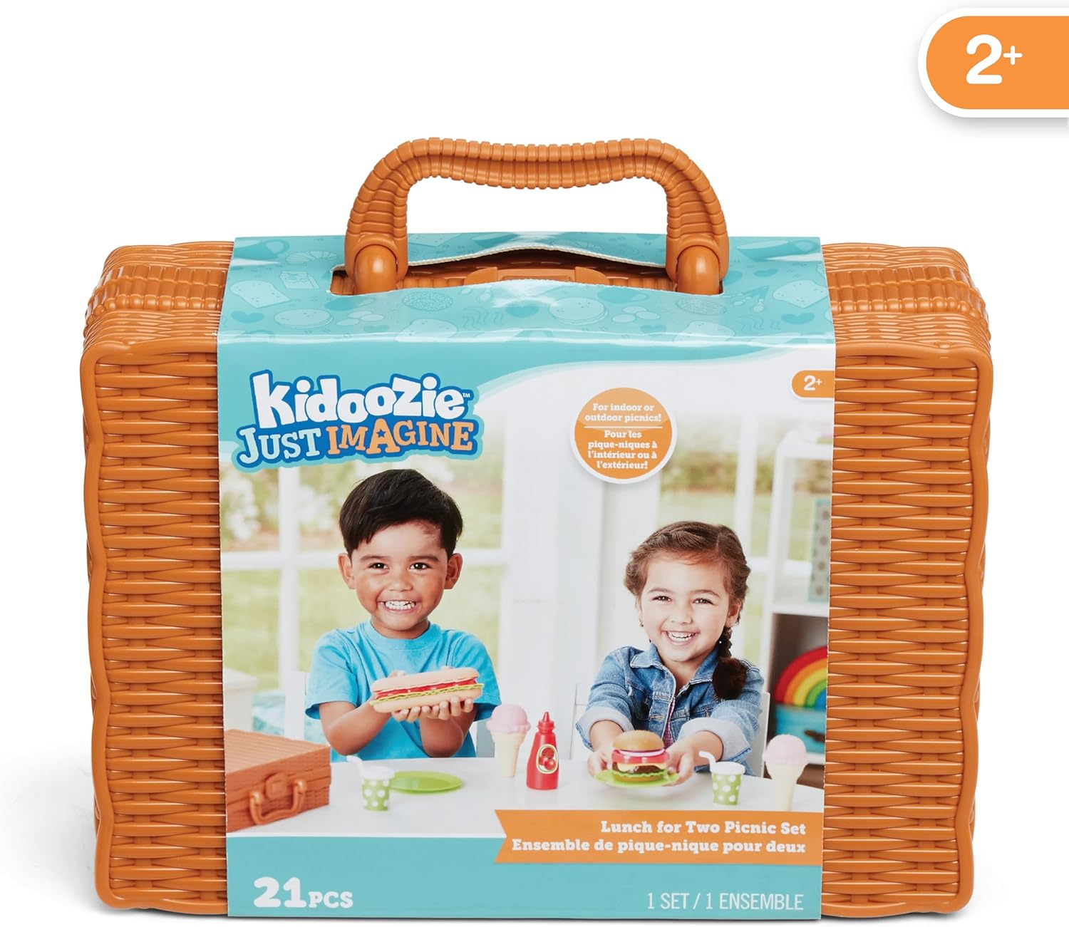 Kidoozie Lunch for Two Picnic Set - Spark Imaginative Feasts with Play Food Fun - The Perfect Indoor or Outdoor Playset for Ages 2+