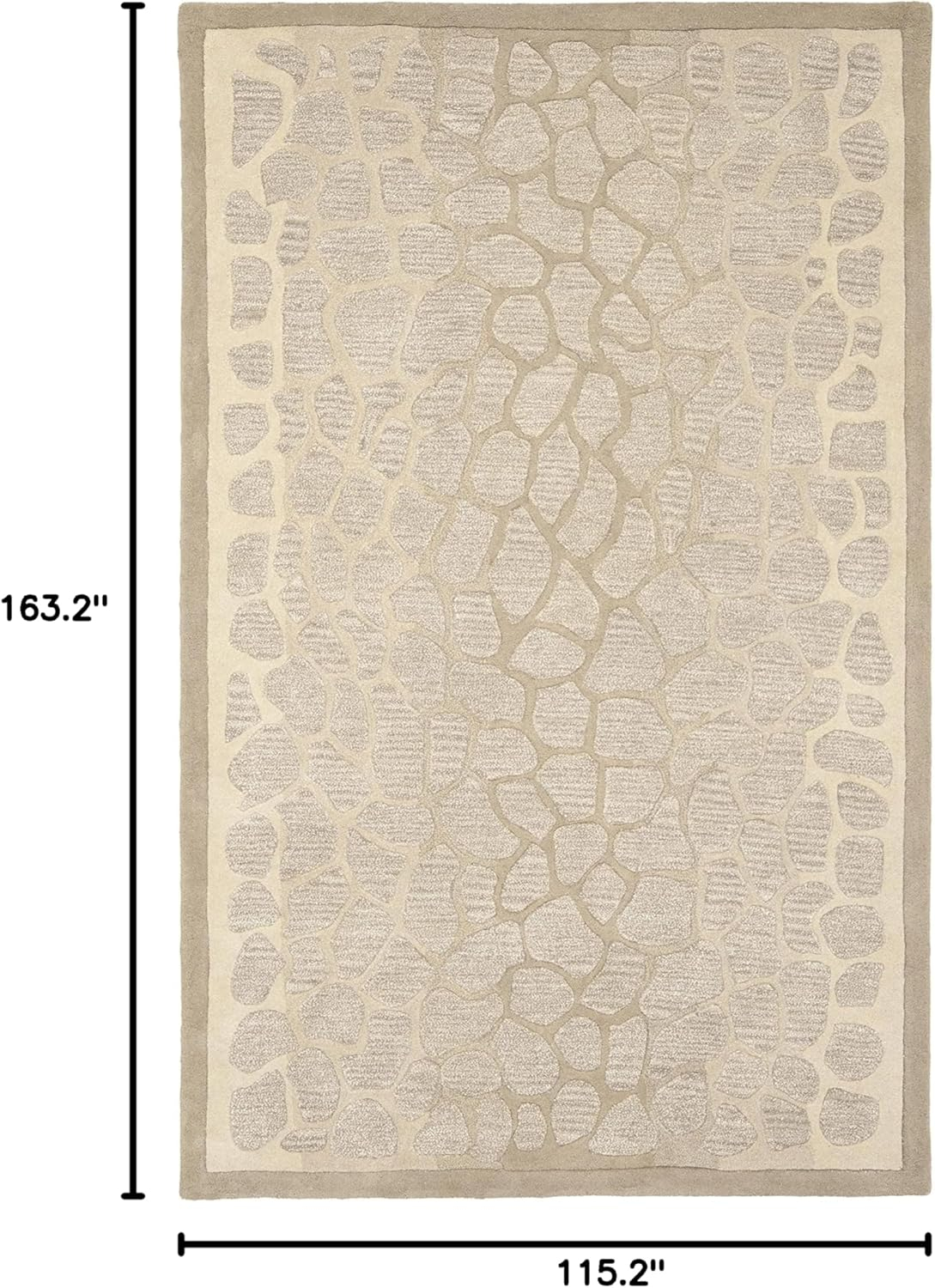 Martha Stewart Arusha - MSR3615 - Indoor Hand Tufted Area Rugs - B Wheat F Bge - 9'6"x13'6"