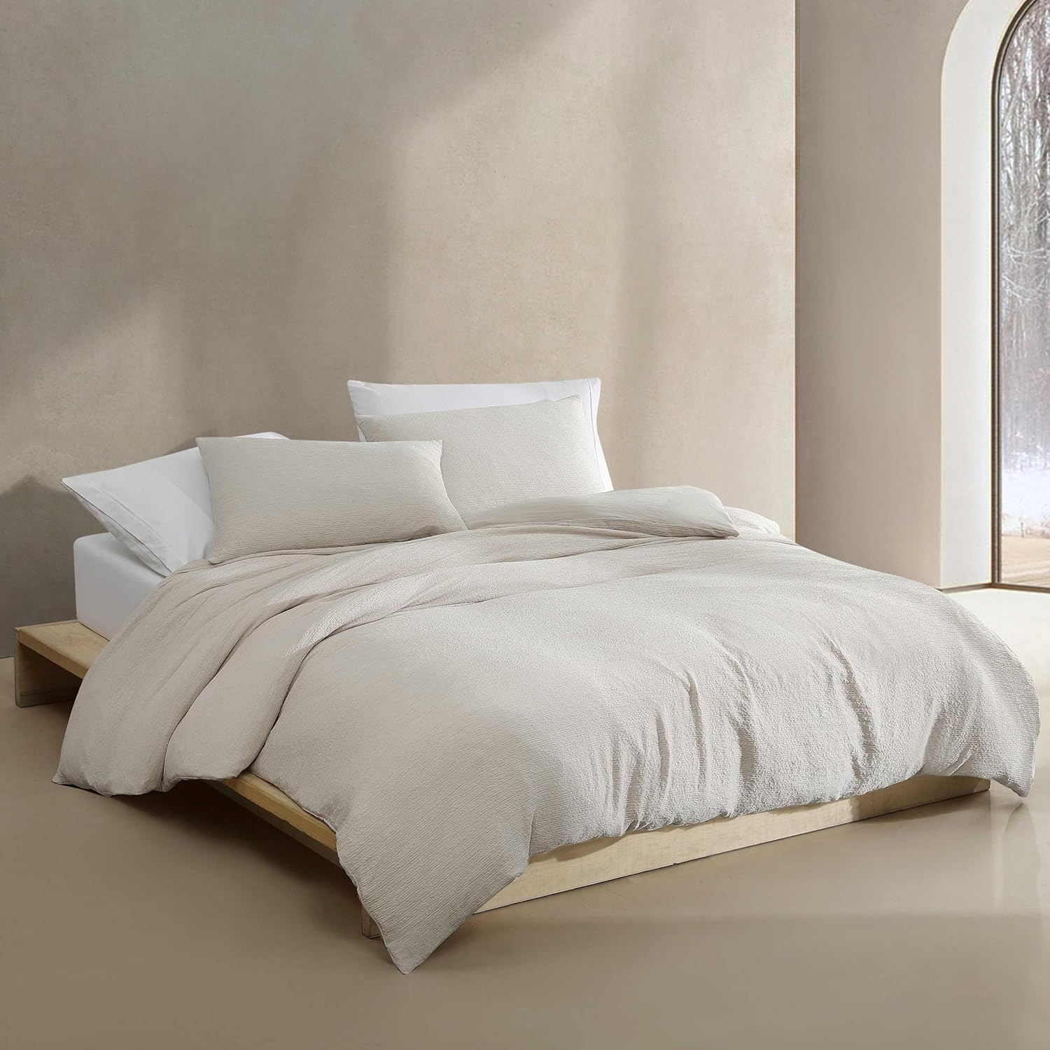 Calvin Klein Calvin Klein Seersucker Reversible 3 Piece Duvet Cover Set