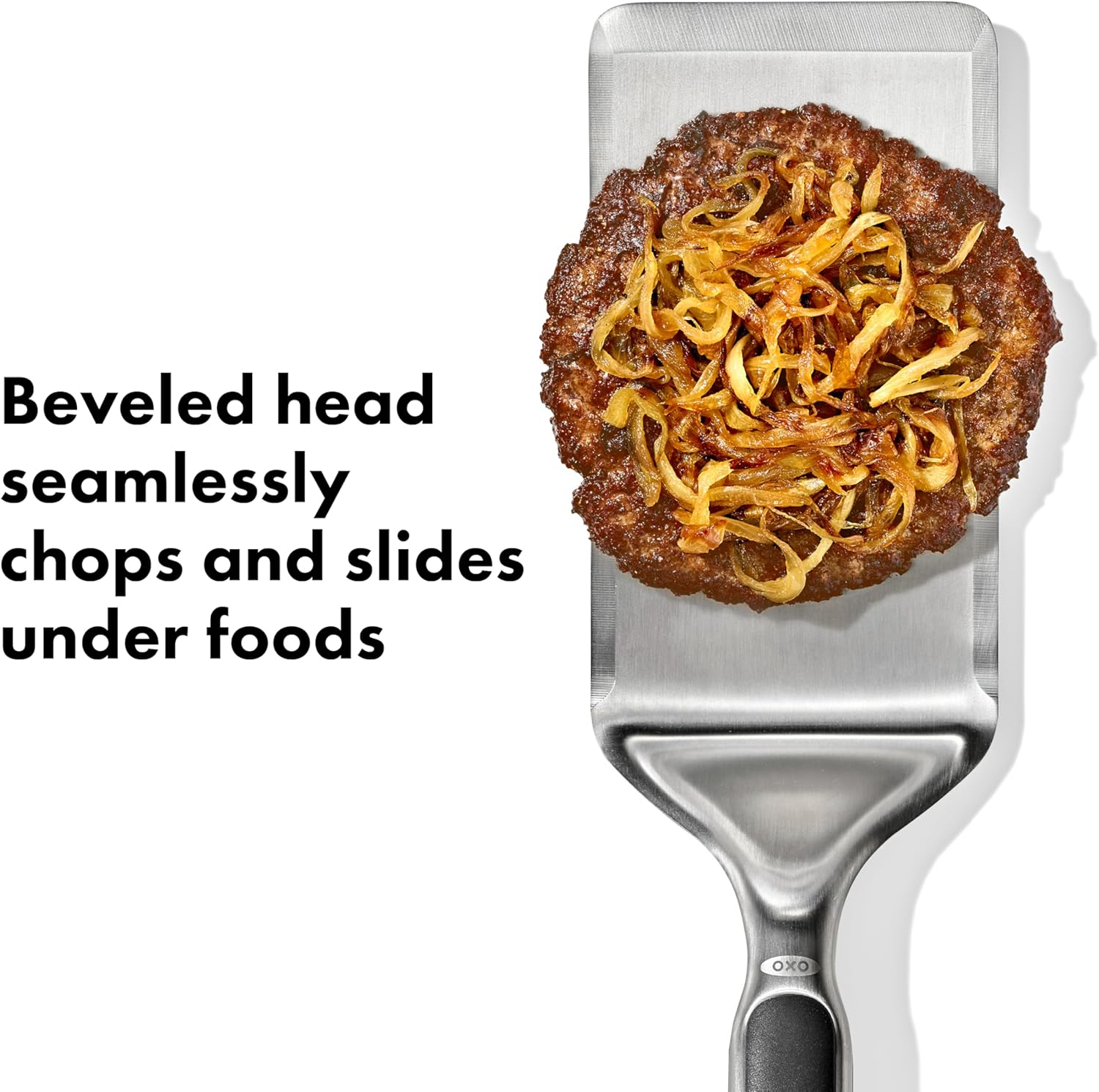 OXO Good Grips Large Griddle Turner – Durable Stainless Steel Griddle Turner with Beveled Head and Nonslip Grip for Indoor or Outdoor Griddle, Griddle Accessories, BBQ Accessories