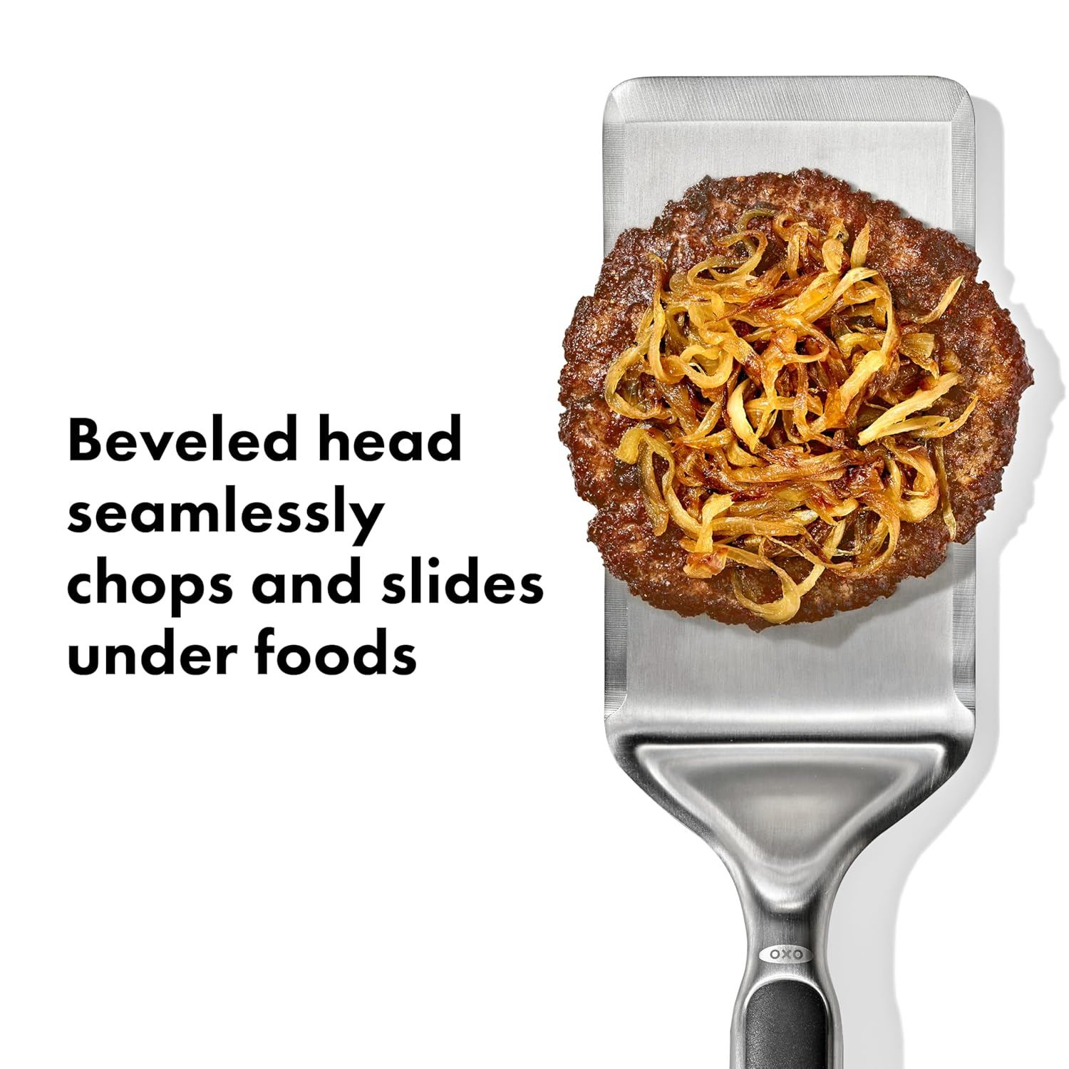 OXO Good Grips Large Griddle Turner – Durable Stainless Steel Griddle Turner with Beveled Head and Nonslip Grip for Indoor or Outdoor Griddle, Griddle Accessories, BBQ Accessories
