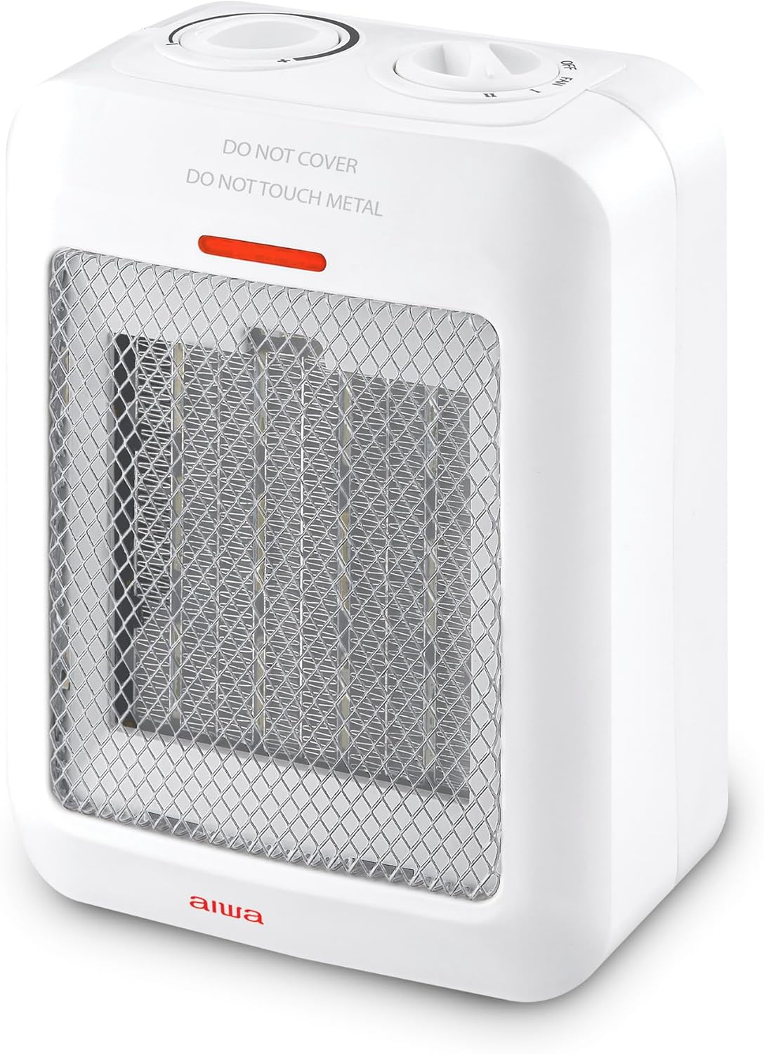 Aiwa 1500W Small Ceramic Room Heater, Overheat Protection, Tip over Auto Shutoff - Black