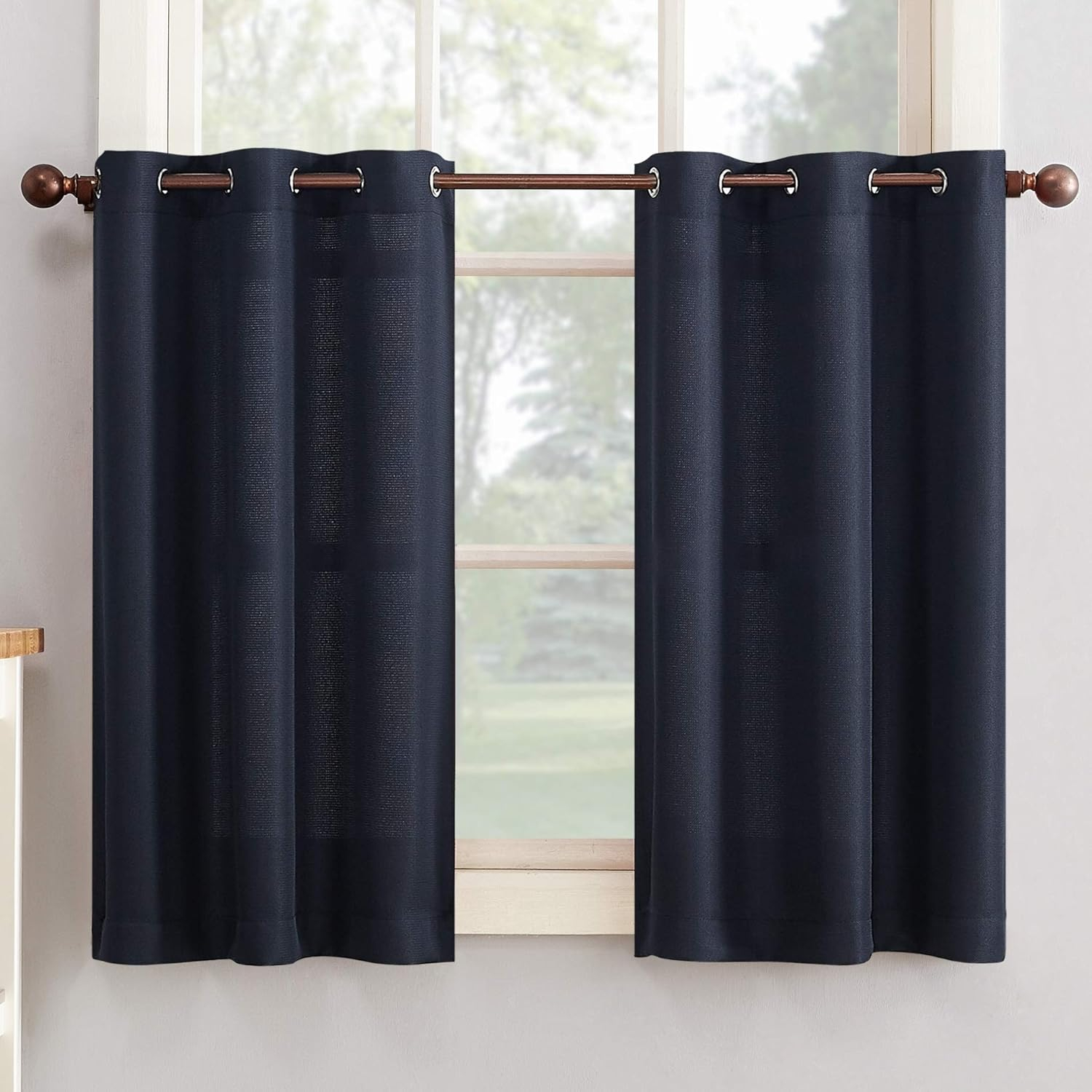 No. 918 Montego Window Curtain Valance/Kitchen Curtains, Set of 2, 56" x 24"