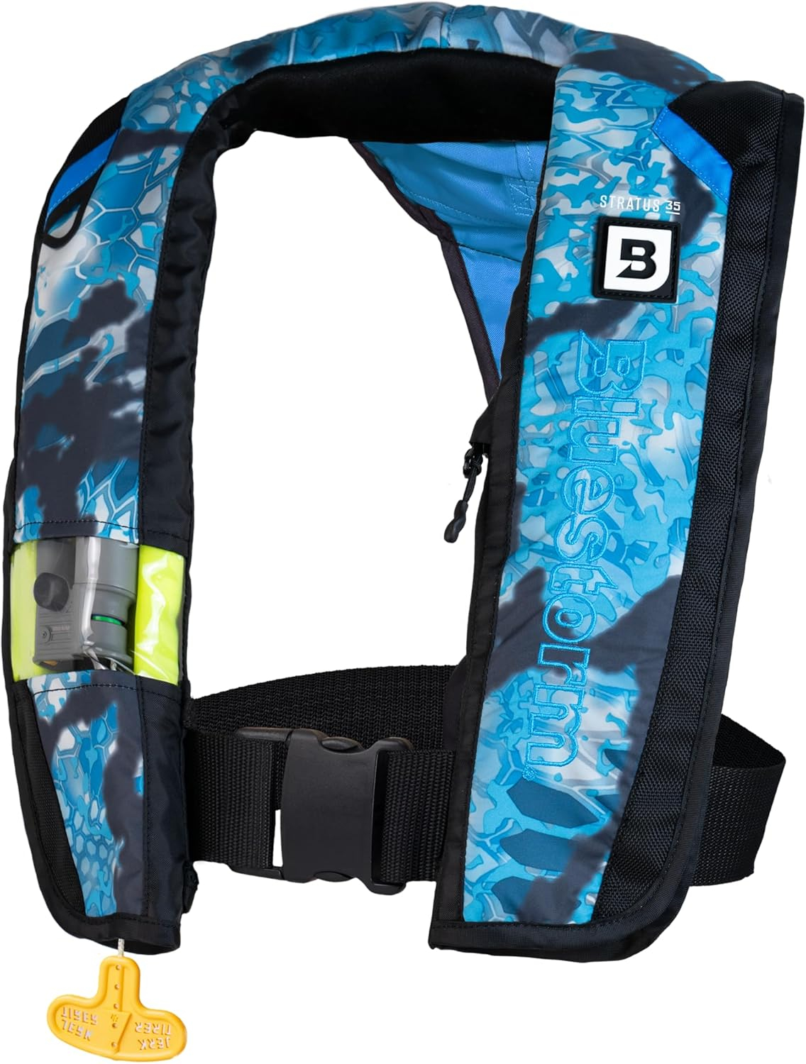 Bluestorm Stratus 35 Inflatable Life Jacket USCG Type 2 PFD, Kryptek LITUS