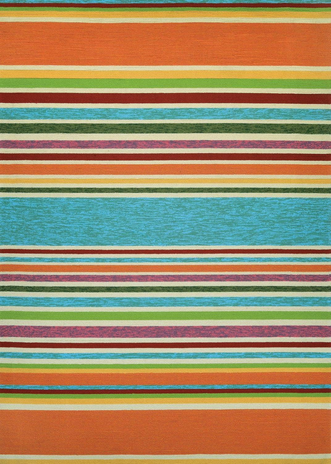 Couristan Covington Sherbet Stripe Indoor/Outdoor Area Rug, 3'6" x 5'6", Multi-color